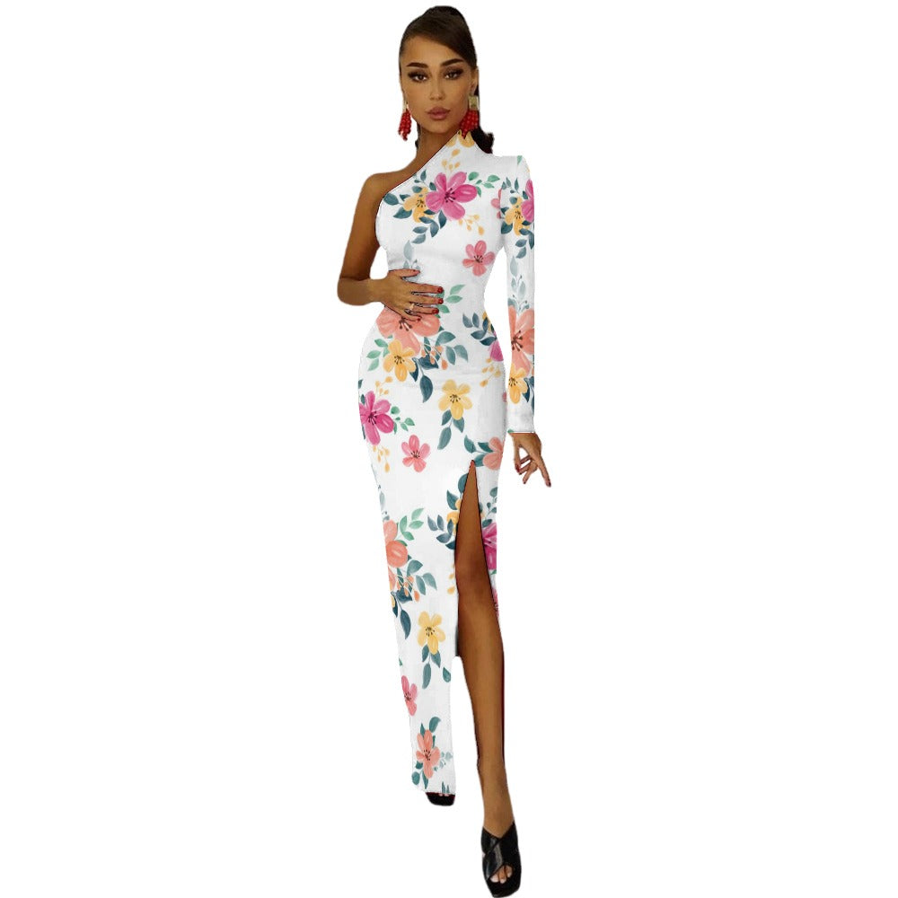 Half Sleeve Slit Dress - Image 5