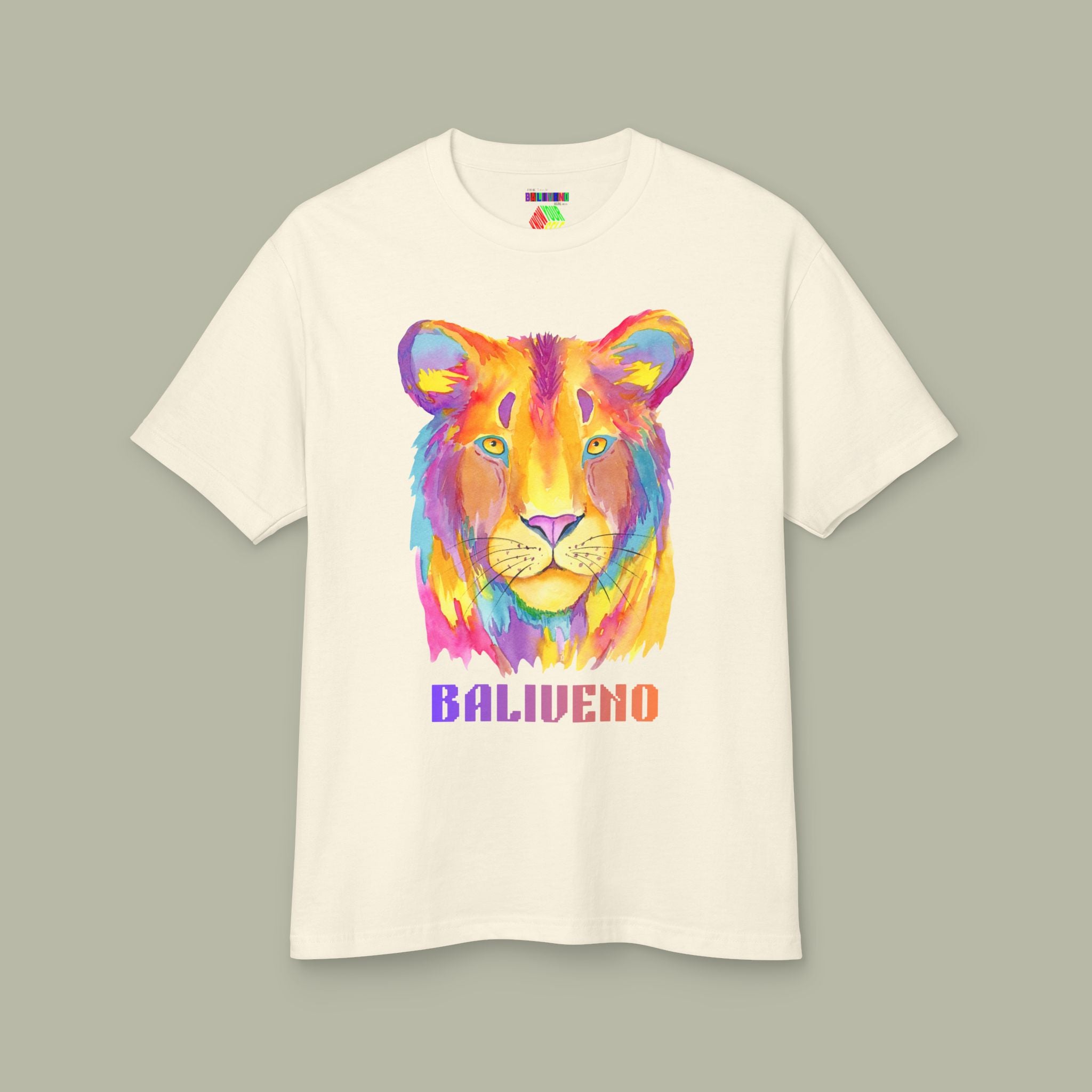 Baliveno Painted Lion Tee – 'Baliveno' Vibrant Wildlife Graphic T-Shirt - Image 6