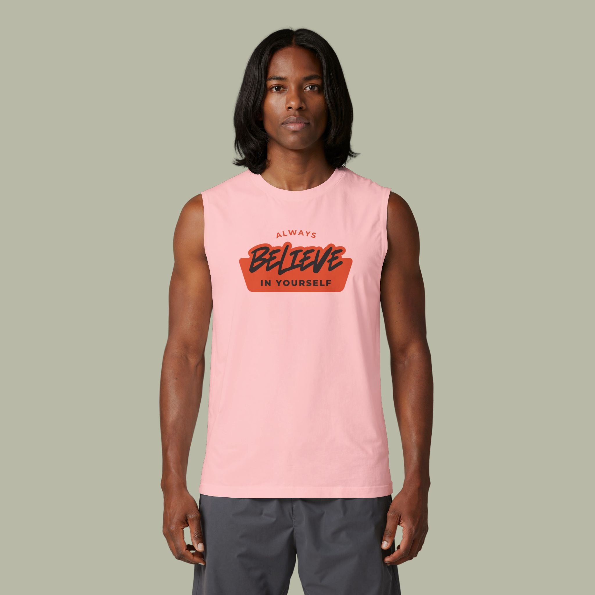 Muscle Tank — "Always Believe In Yourself" Motivational Fitness Tank - Image 5