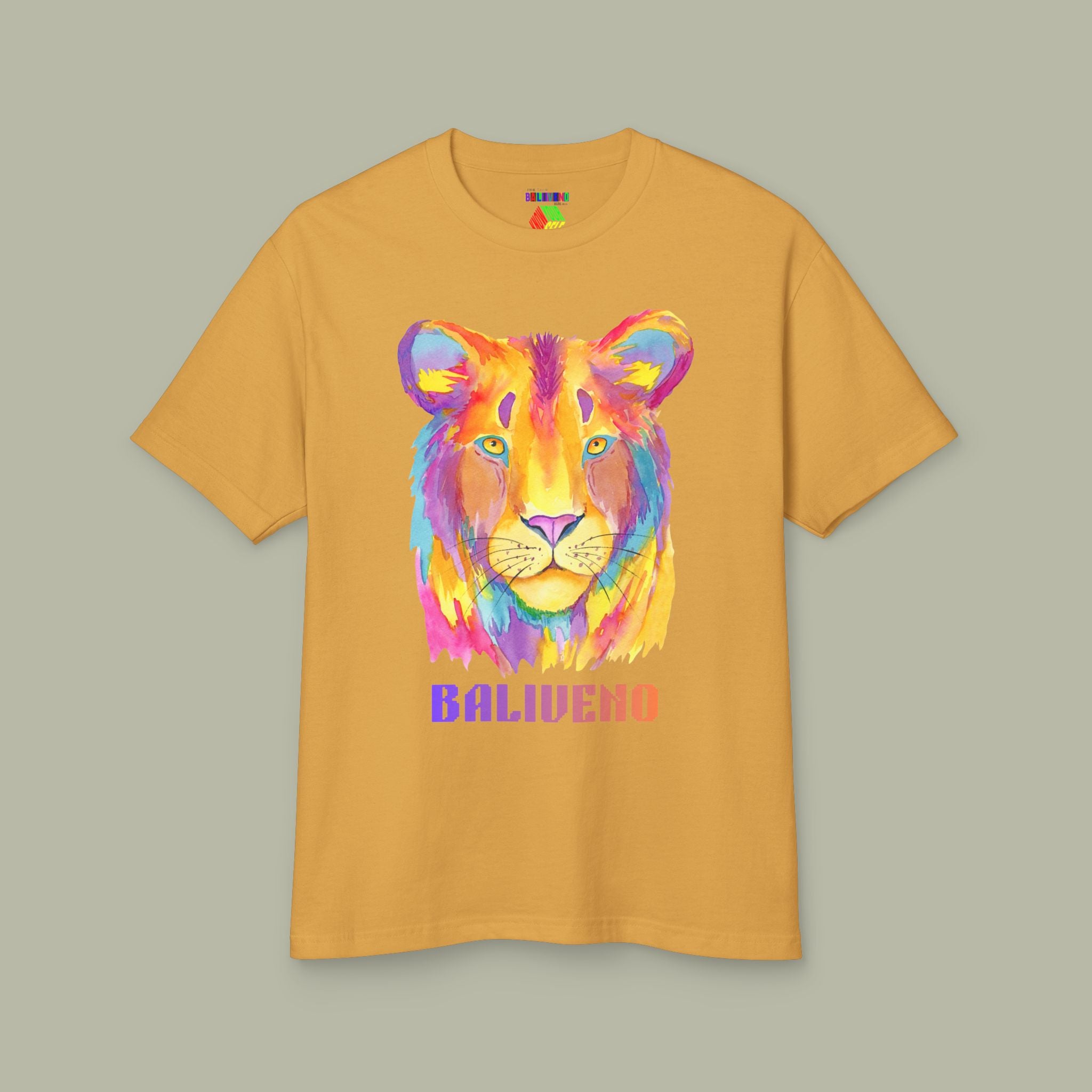 Baliveno Painted Lion Tee – 'Baliveno' Vibrant Wildlife Graphic T-Shirt - Image 2