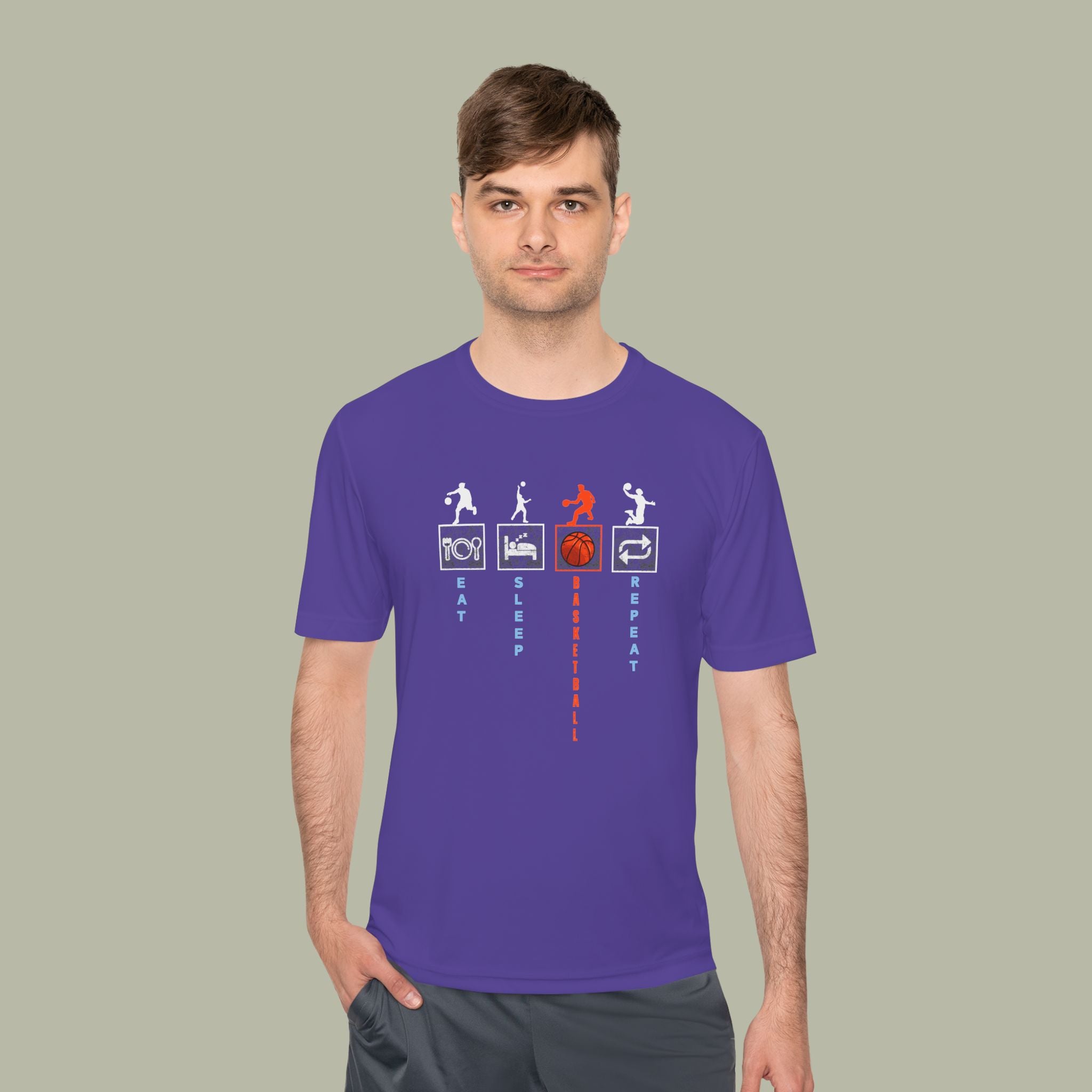 Eat Sleep Basketball Repeat Crew Graphic Tee — Rhythm, Steps & Movement - Image 10