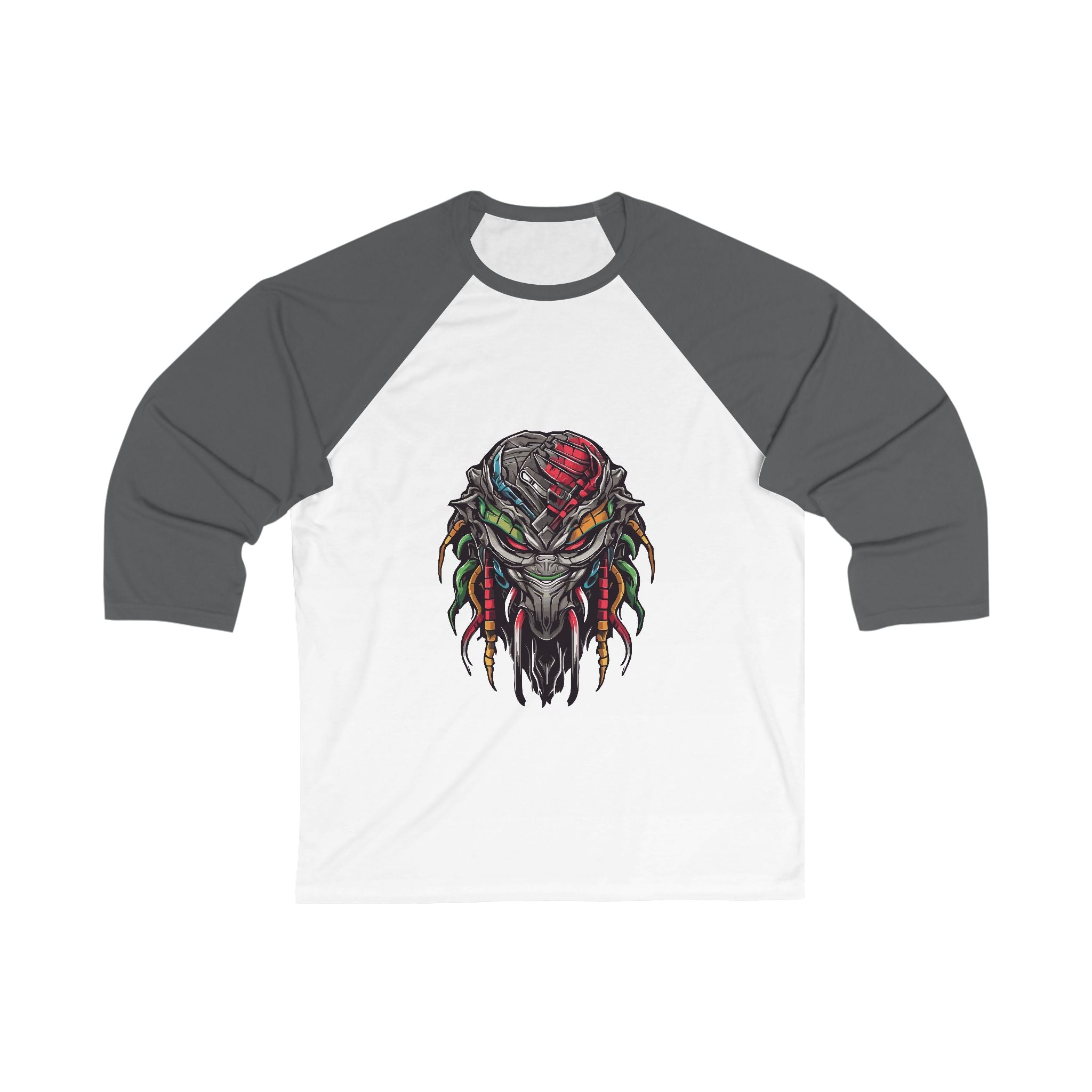 Baseball Tee — Colorful Tribal Predator Graphic & 'Know Your Self' Motivational Back Print