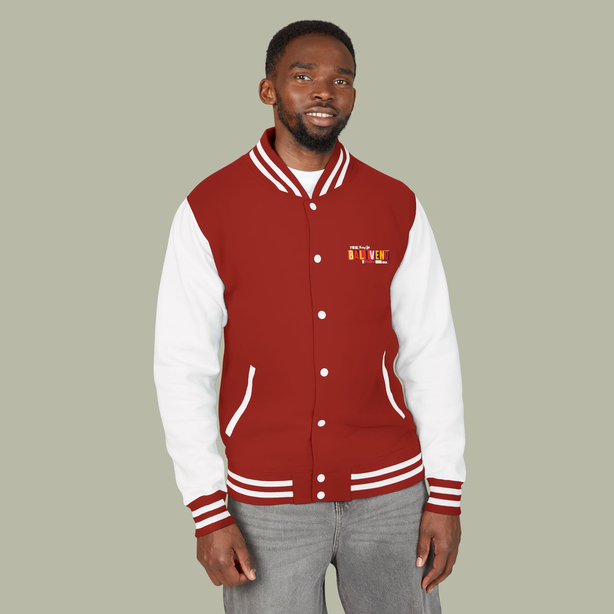 Paint Drip Letterman Jacket — Balveno Graphic Varsity Jacket