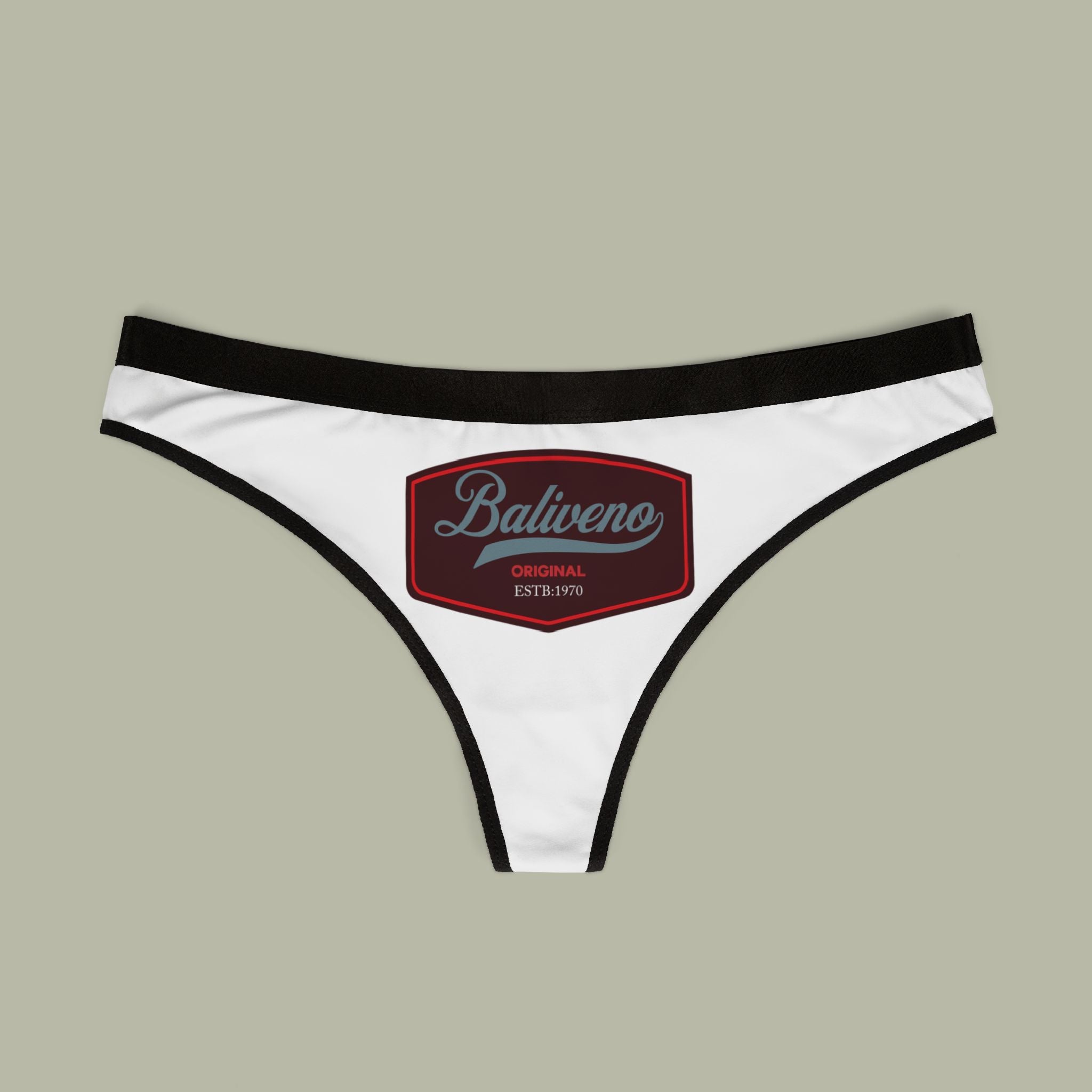 Baliveno Logo Women's Thong — Vintage Badge Print
