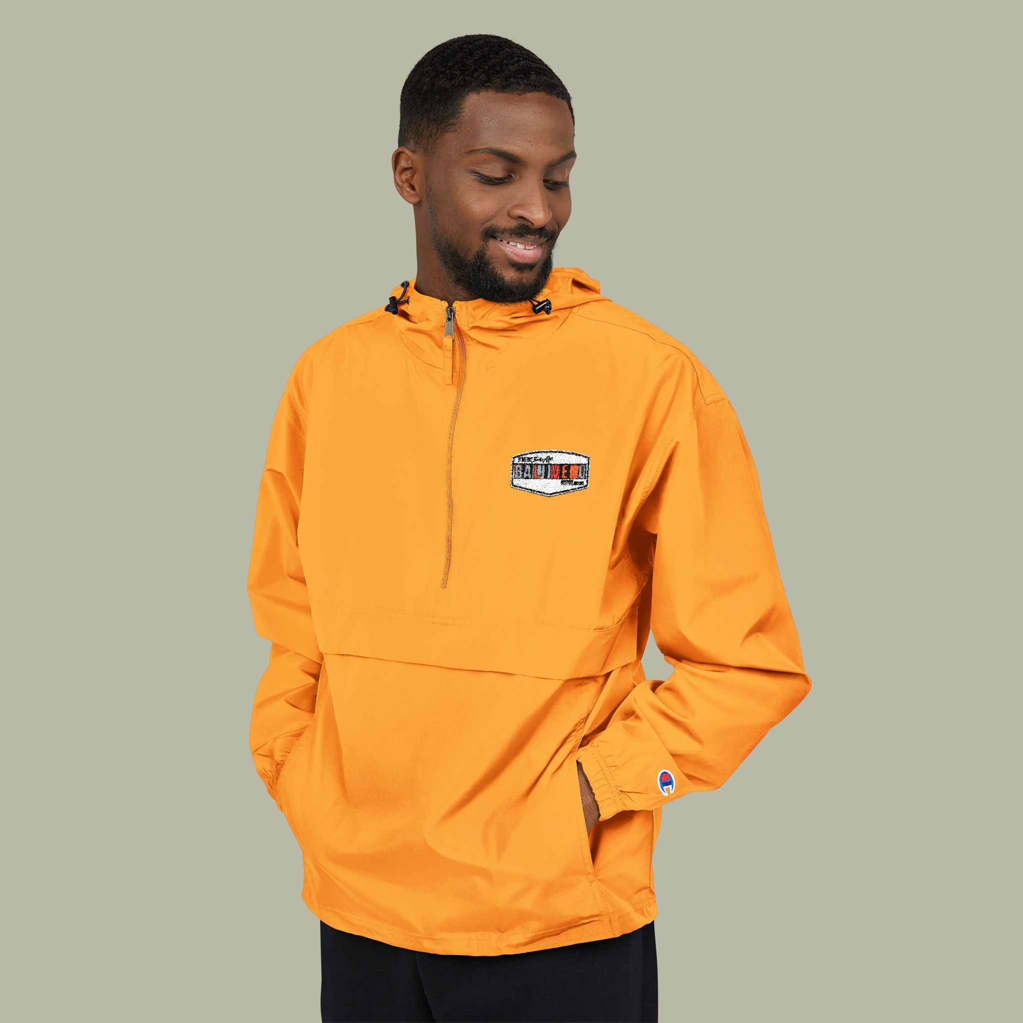 Packable Anorak Jacket – Orange Lightweight Windbreaker