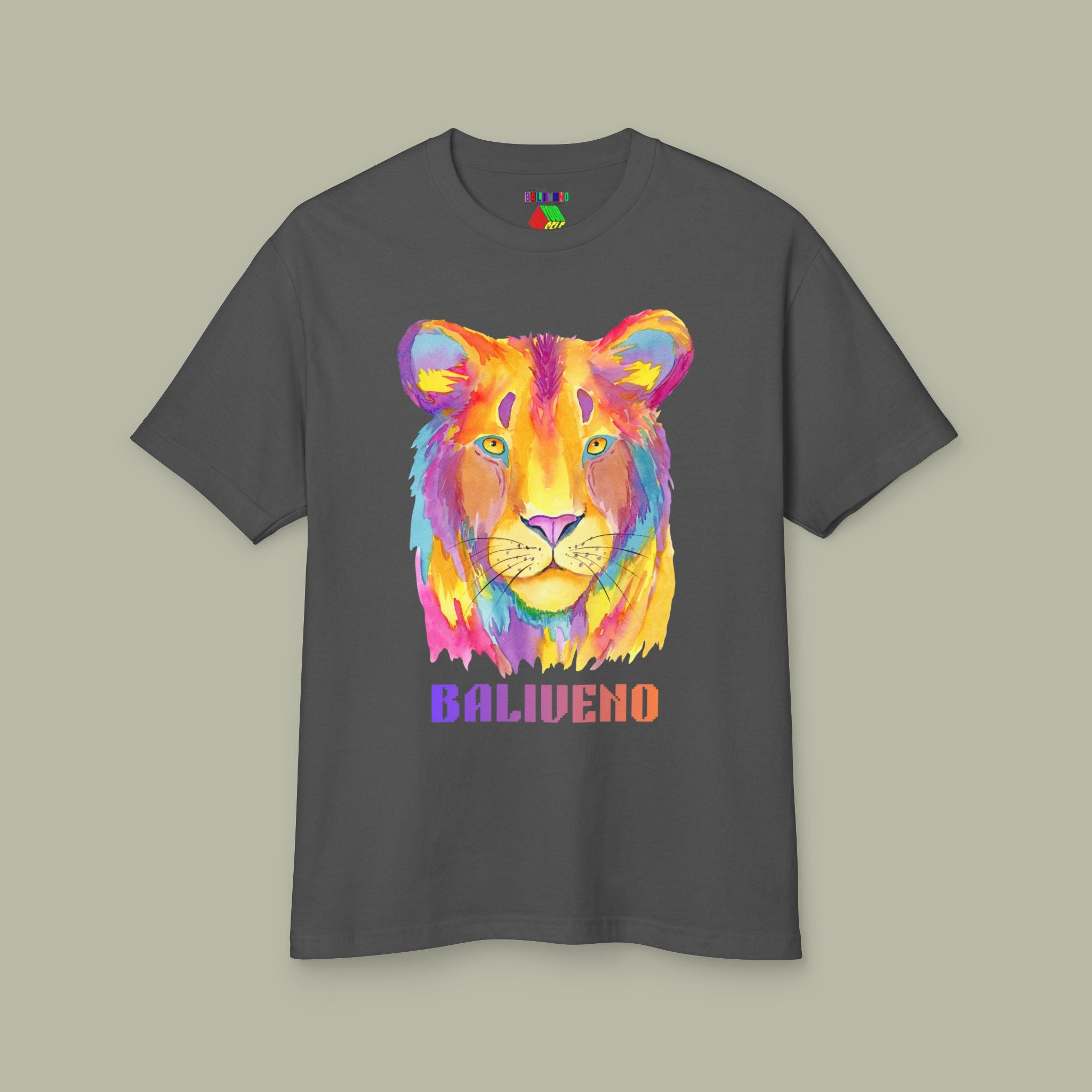 Baliveno Painted Lion Tee – 'Baliveno' Vibrant Wildlife Graphic T-Shirt - Image 5