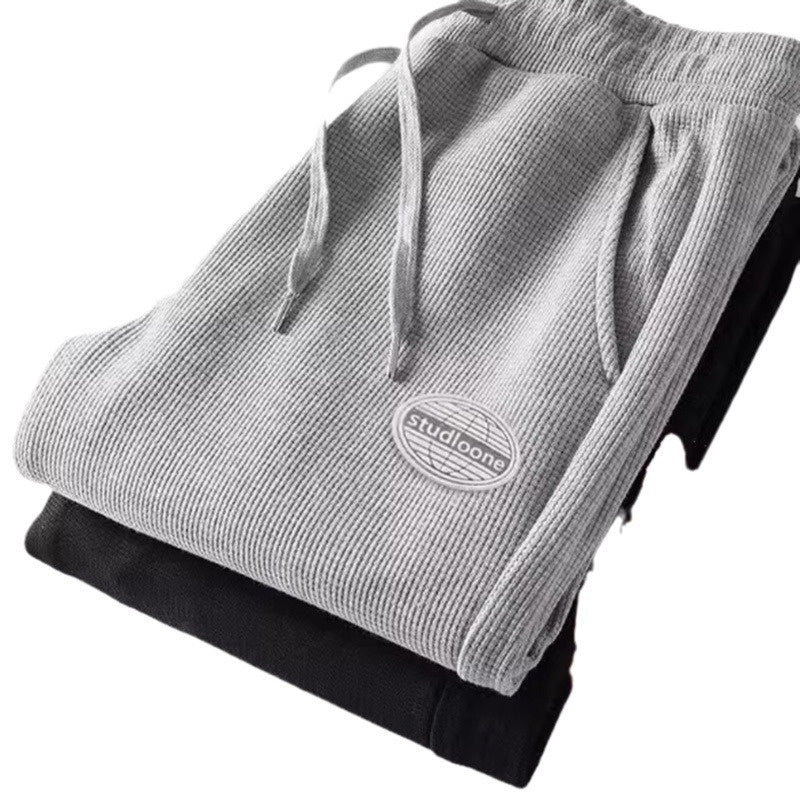 Waffle-structured Sweatpants For Casual And Athletic Wear - Image 3