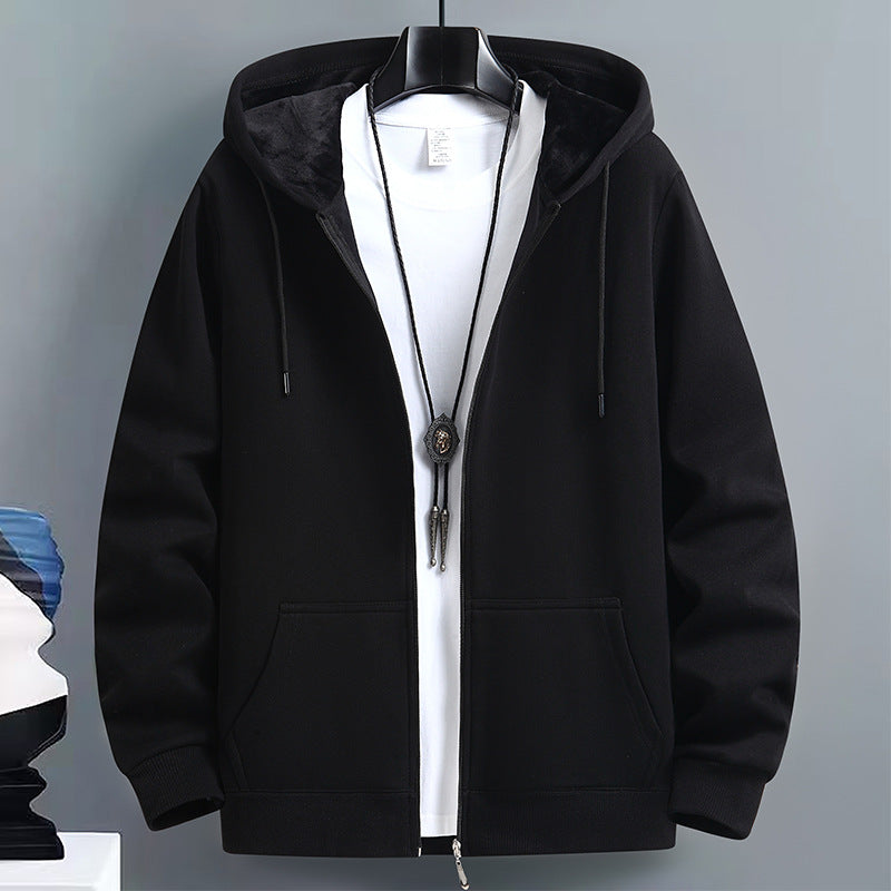 Mens Loose-Fit Hooded Cardigan Sweater For FallWinter - Image 3