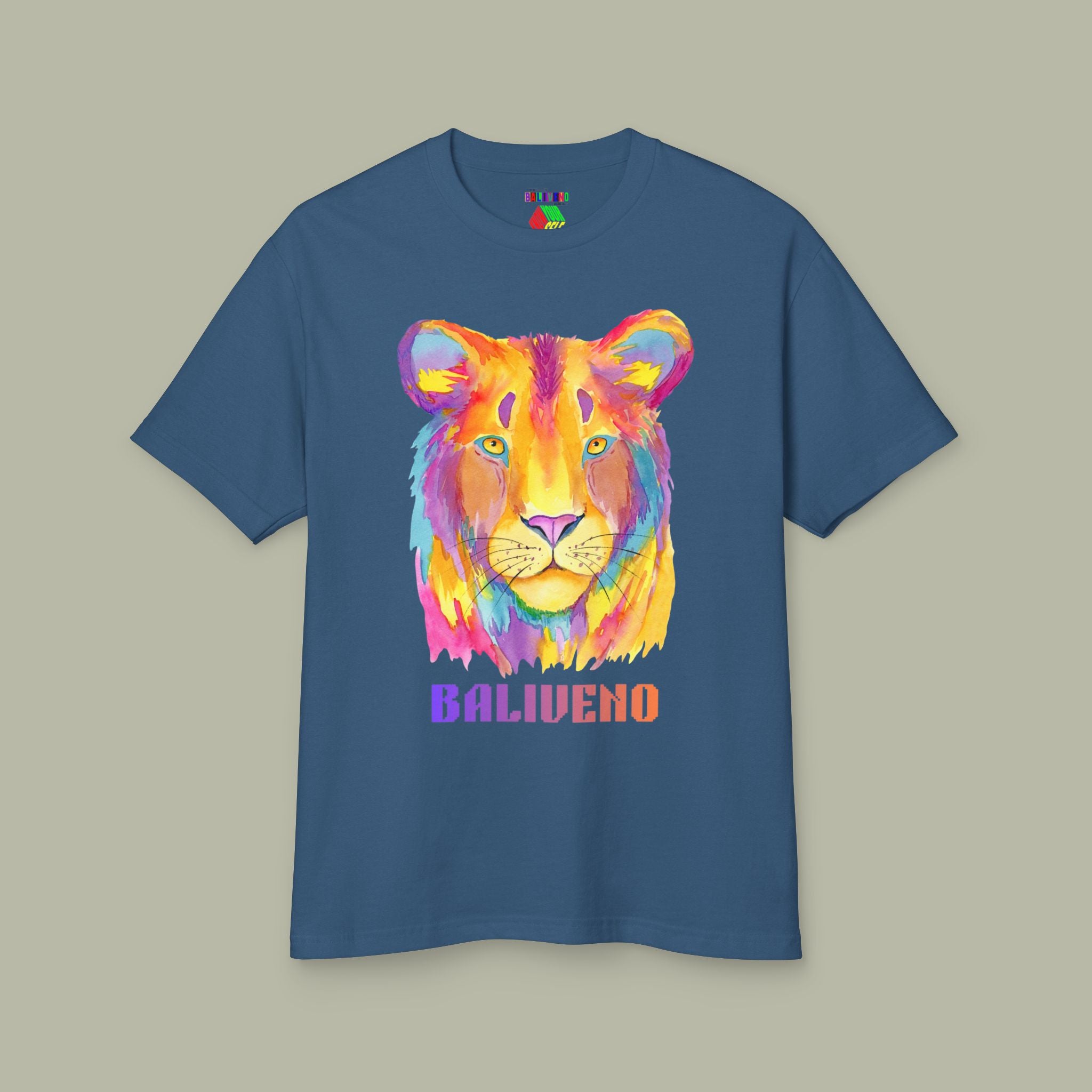 Baliveno Painted Lion Tee – 'Baliveno' Vibrant Wildlife Graphic T-Shirt - Image 4