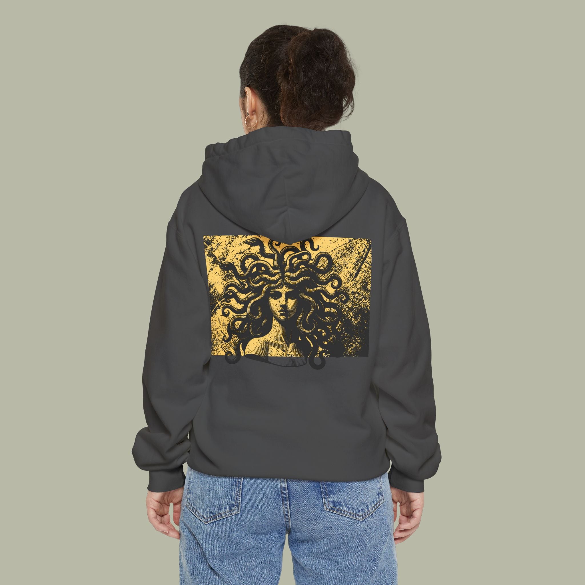 Cursed Fate Hoodie — "Chase Dreams" Graphic Hoodie with Medusa Back Art