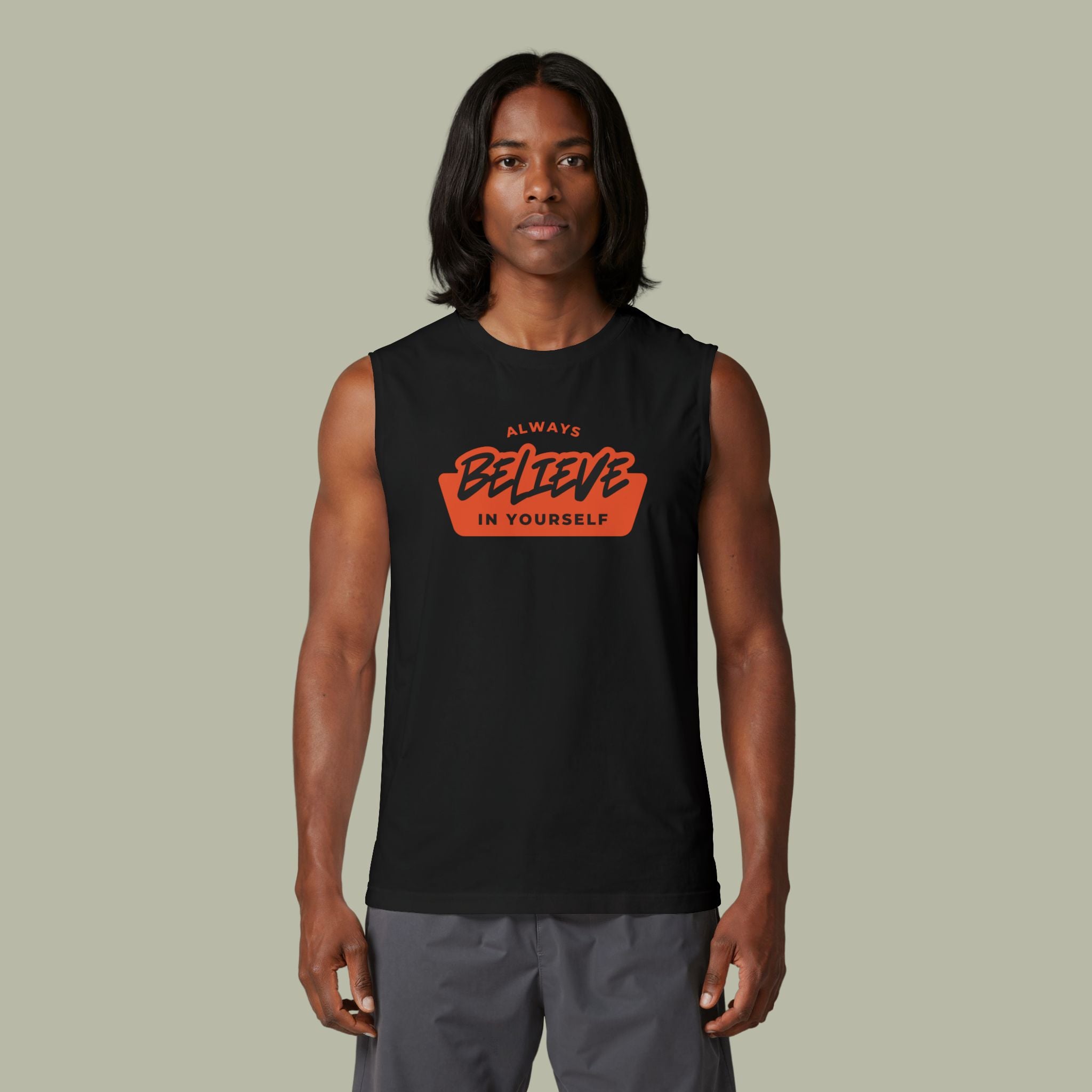 Muscle Tank — "Always Believe In Yourself" Motivational Fitness Tank - Image 2