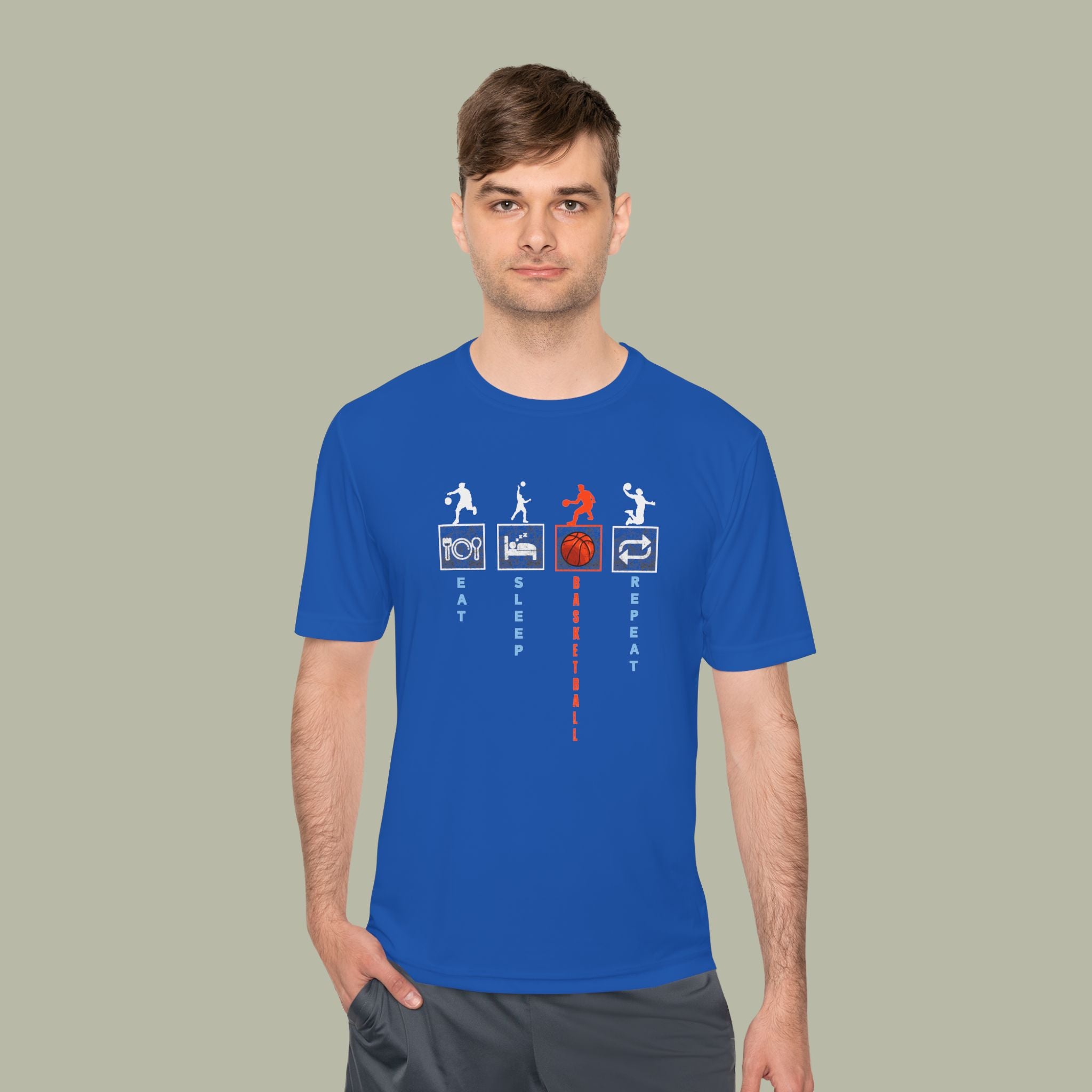 Eat Sleep Basketball Repeat Crew Graphic Tee — Rhythm, Steps & Movement - Image 8