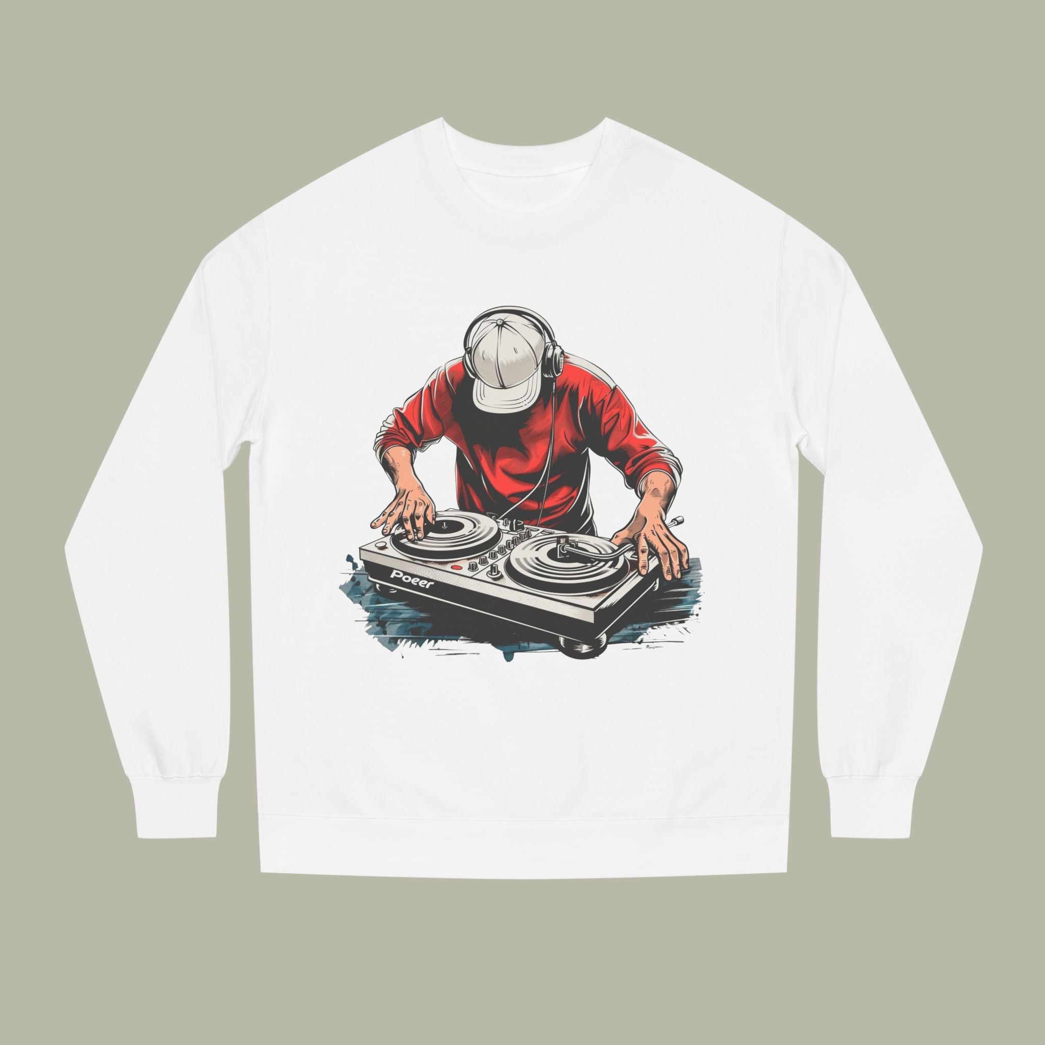 DJ Turntable Sweatshirt — Know Yourself Back-Print Crewneck