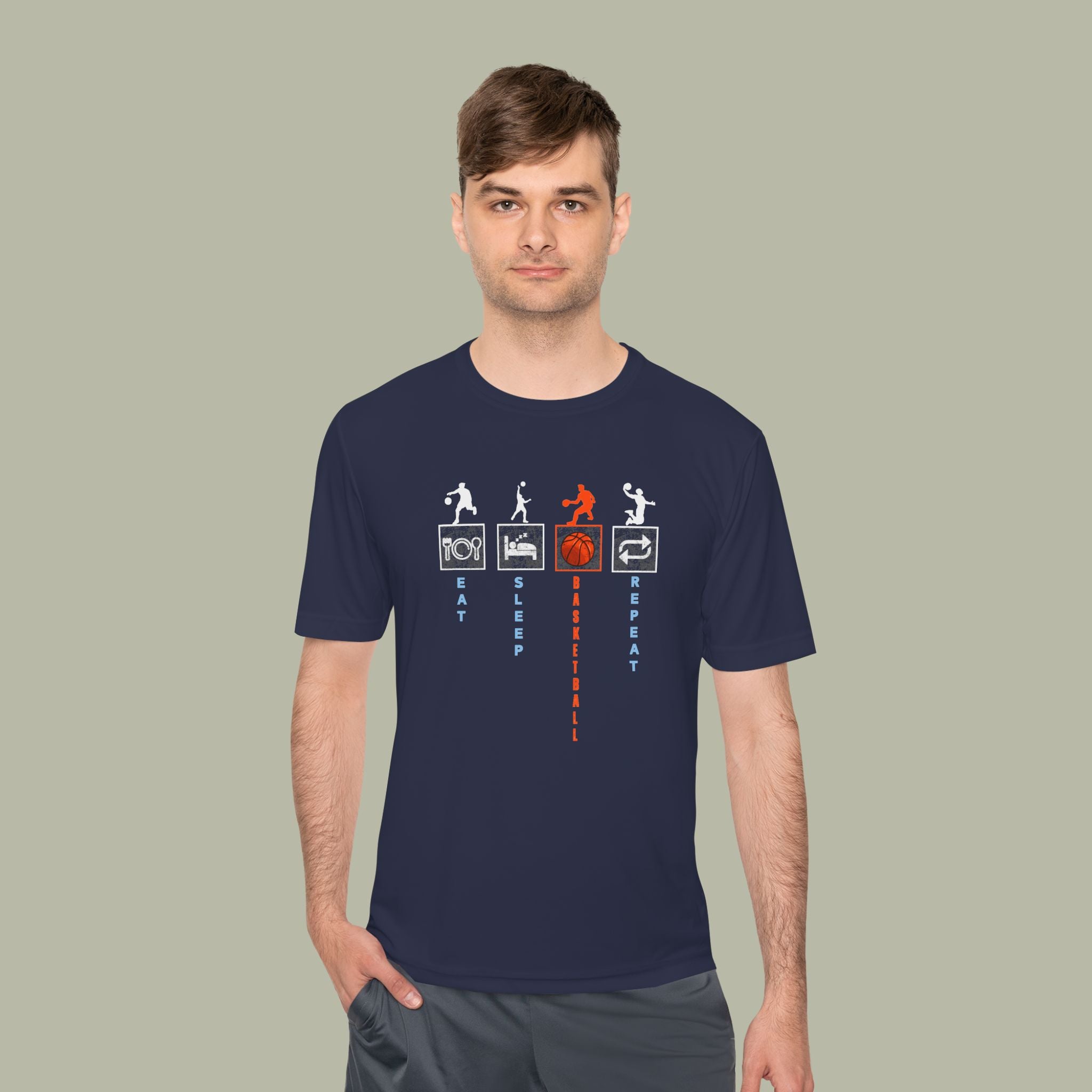 Eat Sleep Basketball Repeat Crew Graphic Tee — Rhythm, Steps & Movement - Image 9