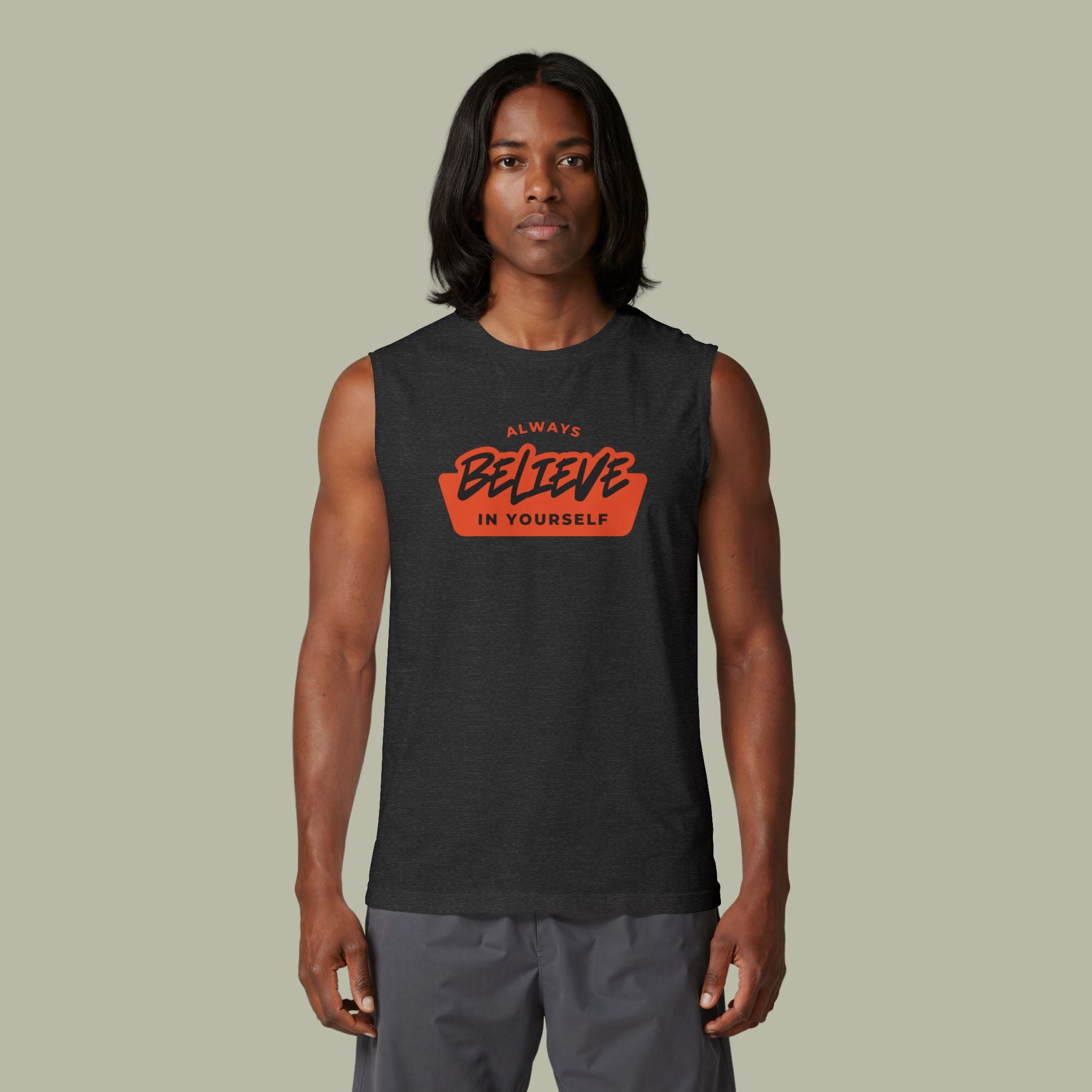Muscle Tank — "Always Believe In Yourself" Motivational Fitness Tank - Image 4
