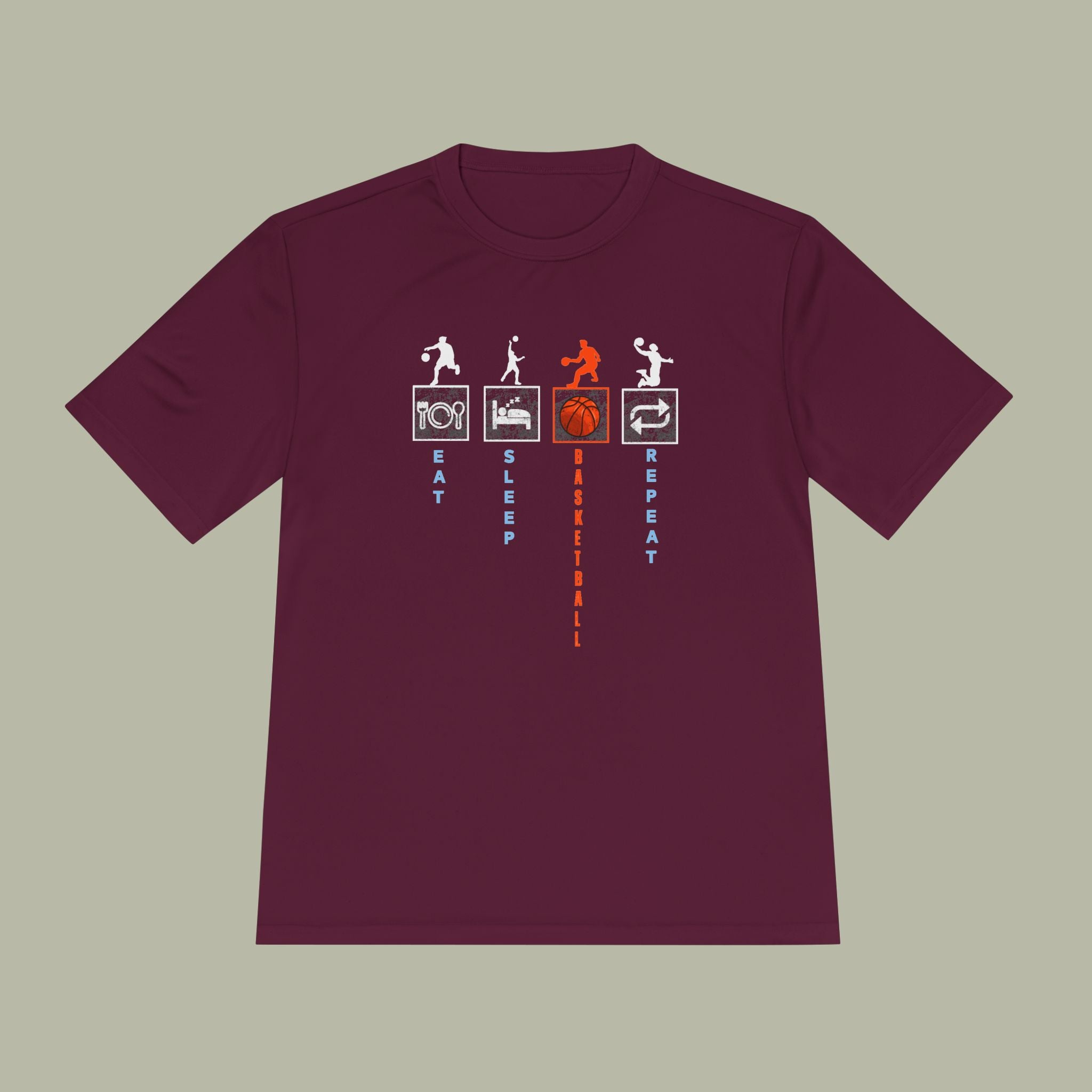 Eat Sleep Basketball Repeat Crew Graphic Tee — Rhythm, Steps & Movement - Image 36