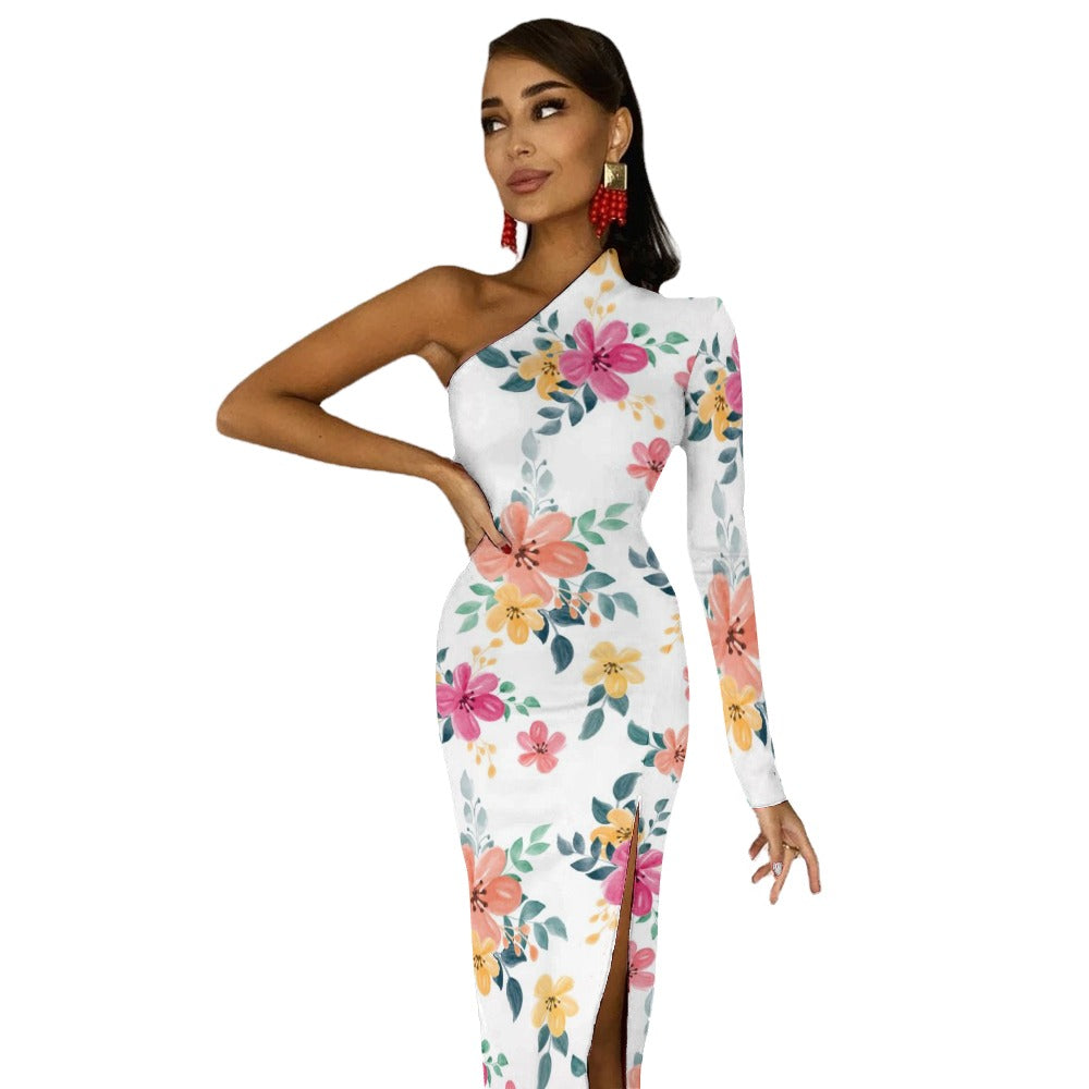 Half Sleeve Slit Dress - Image 3