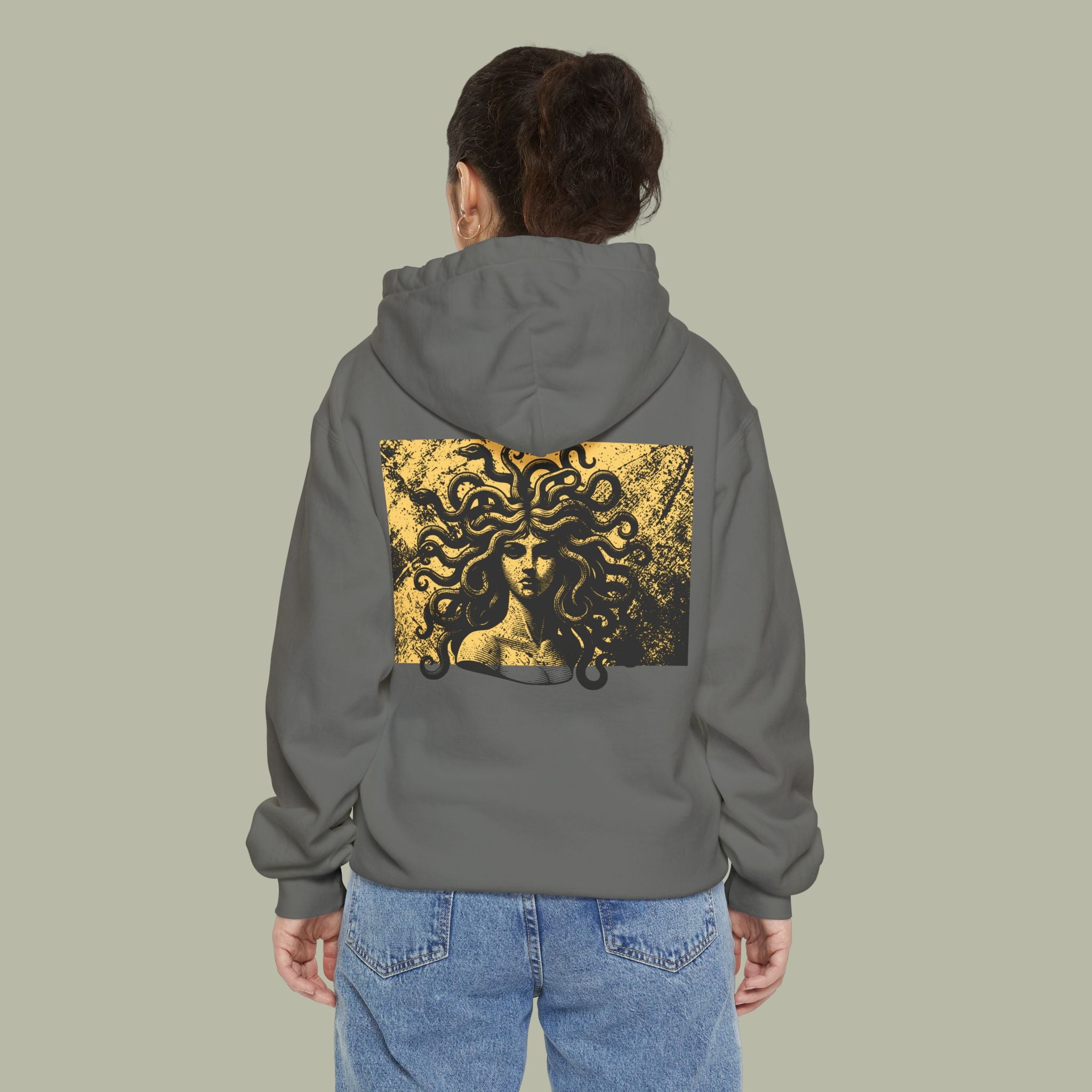 Cursed Fate Hoodie — "Chase Dreams" Graphic Hoodie with Medusa Back Art - Image 3