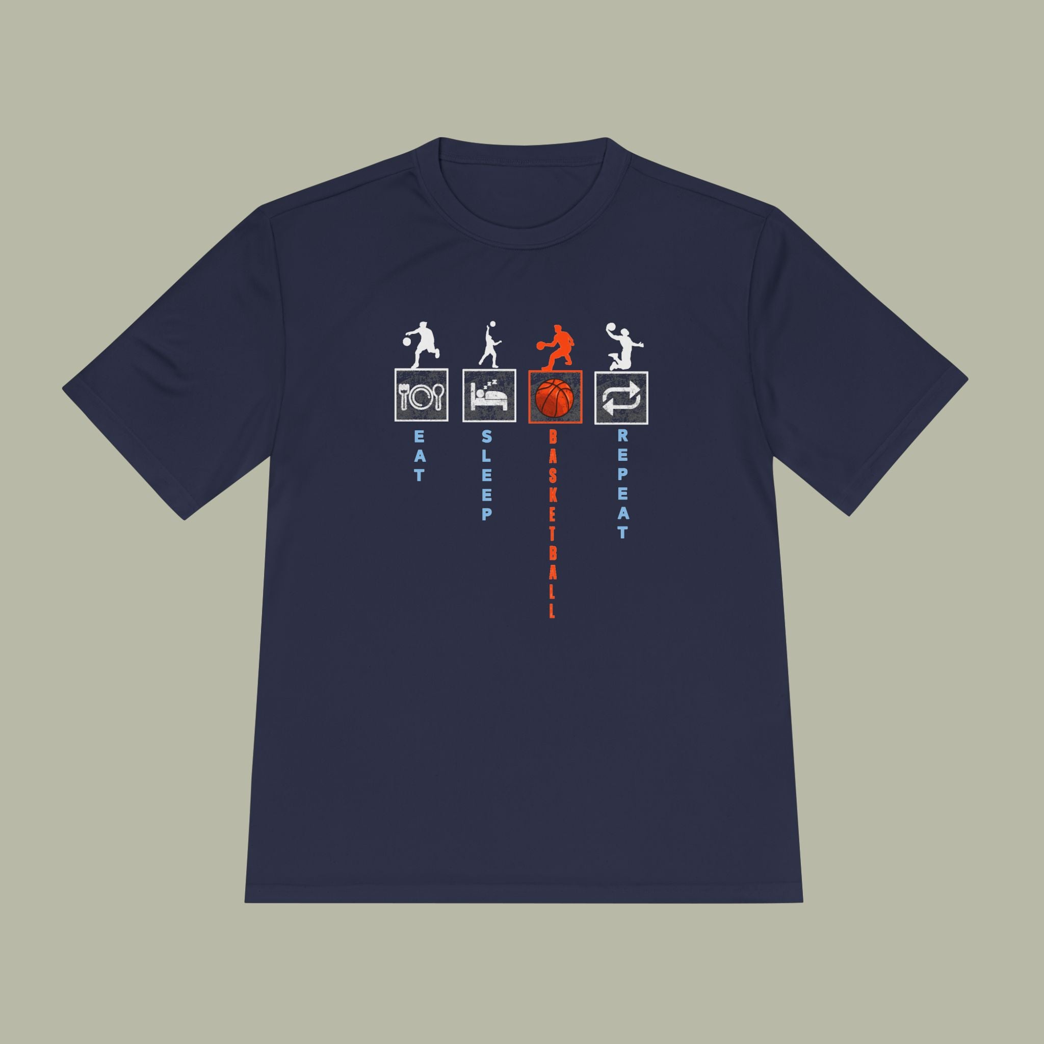Eat Sleep Basketball Repeat Crew Graphic Tee — Rhythm, Steps & Movement - Image 30