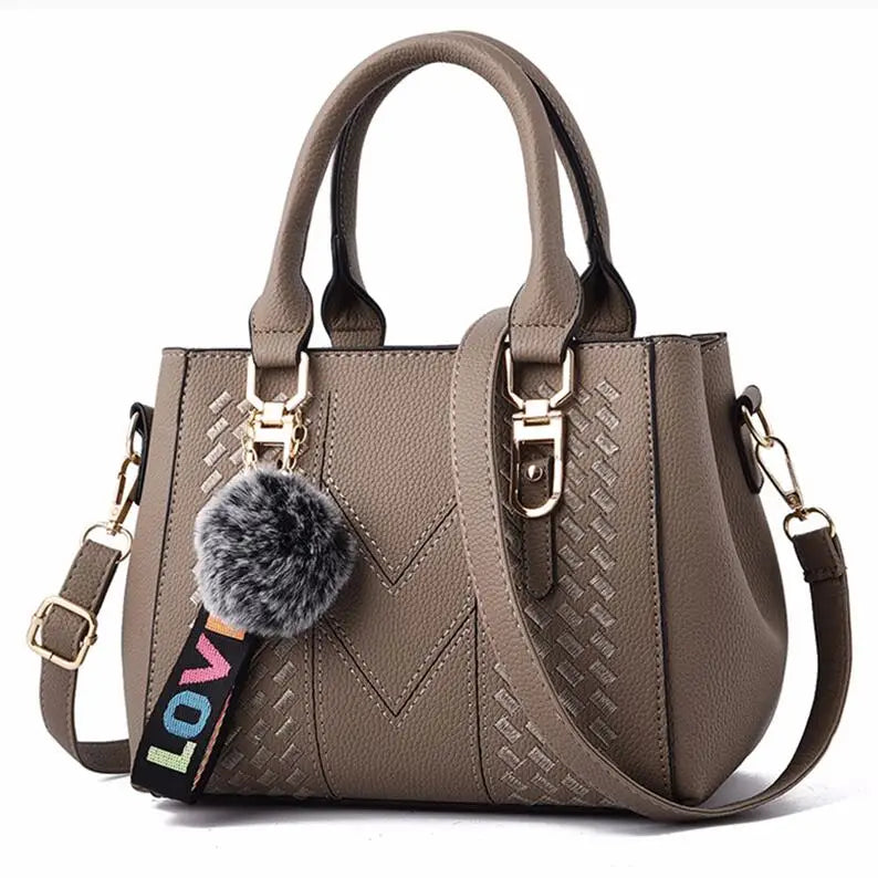 Embroidery Messenger Bags Women Leather Handbags Bags for Women Sac a Main Ladies hair ball Hand Bag - Image 35