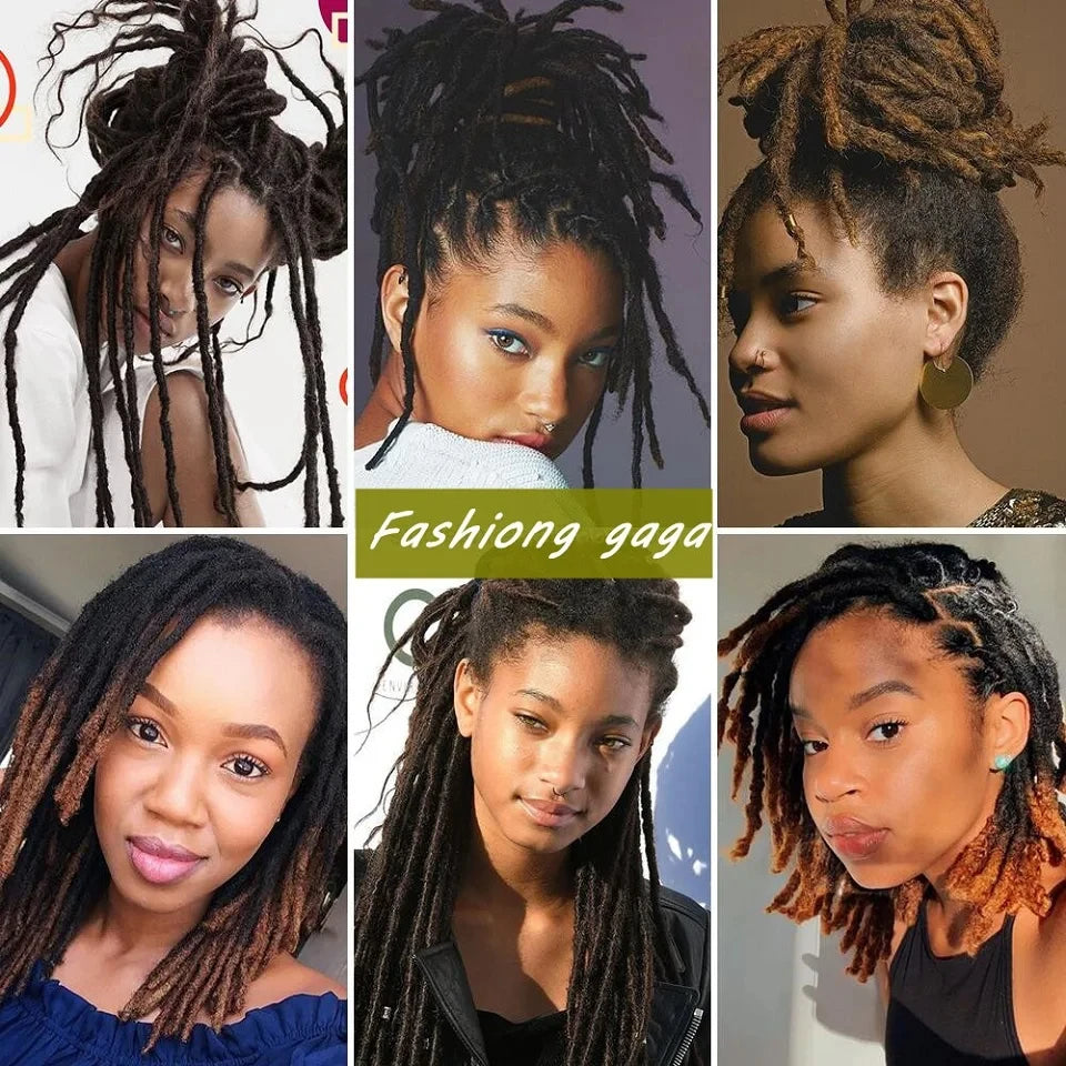 Dreadlocks Brazilian Real Human Hair Strand Crochet Braid Hair Loc Extension 0.6cm Afro Kinky Braiding Handmade locks Wholesale - Image 6