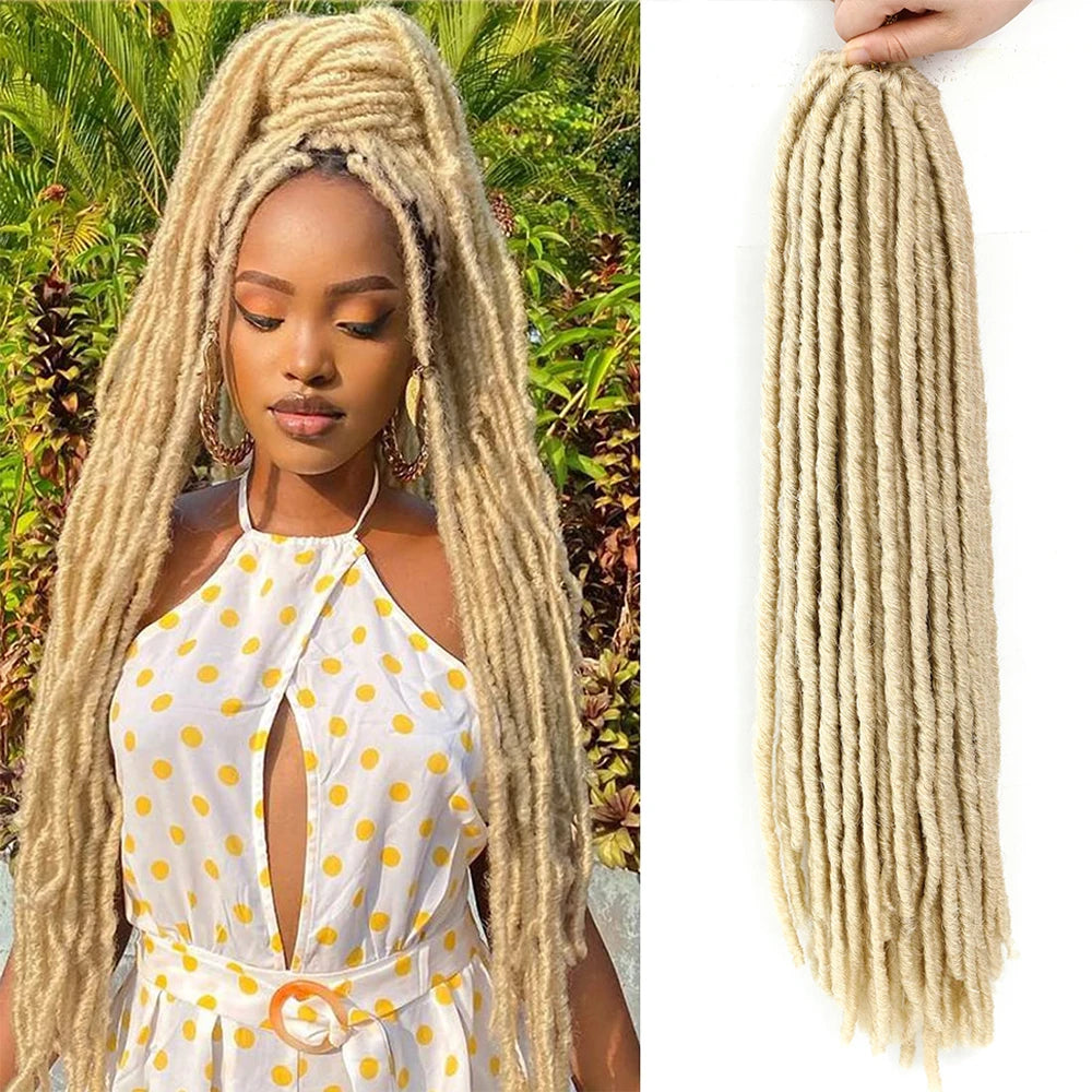 Synthetic Faux Locs Crochet Braids Hair Dreadlocks Knotless Hook Dreads Ombre Color Braiding Hair Extensions For Women X-TRESS - Image 15