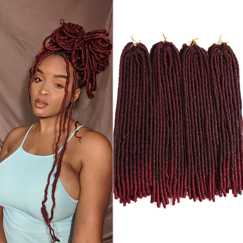 Synthetic Faux Locs Crochet Braids Hair Dreadlocks Knotless Hook Dreads Ombre Color Braiding Hair Extensions For Women X-TRESS - Image 9