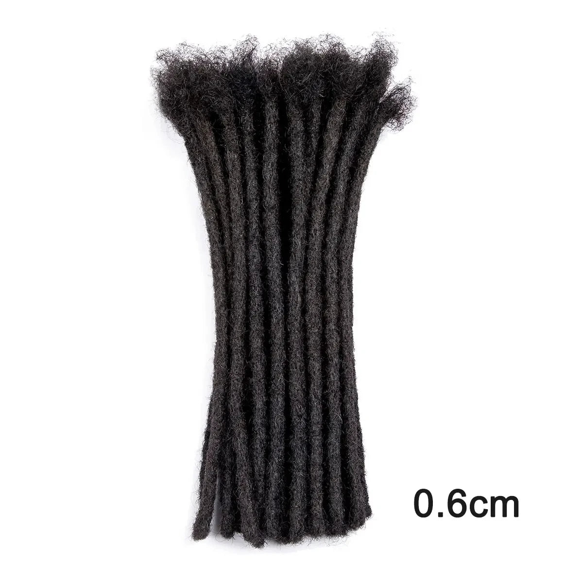 Dreadlocks Brazilian Real Human Hair Strand Crochet Braid Hair Loc Extension 0.6cm Afro Kinky Braiding Handmade locks Wholesale - Image 7
