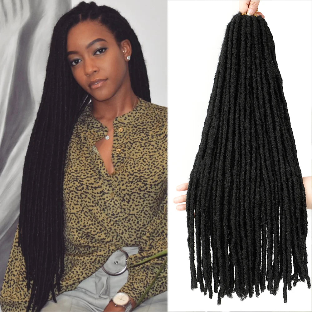 Synthetic Faux Locs Crochet Braids Hair Dreadlocks Knotless Hook Dreads Ombre Color Braiding Hair Extensions For Women X-TRESS - Image 10