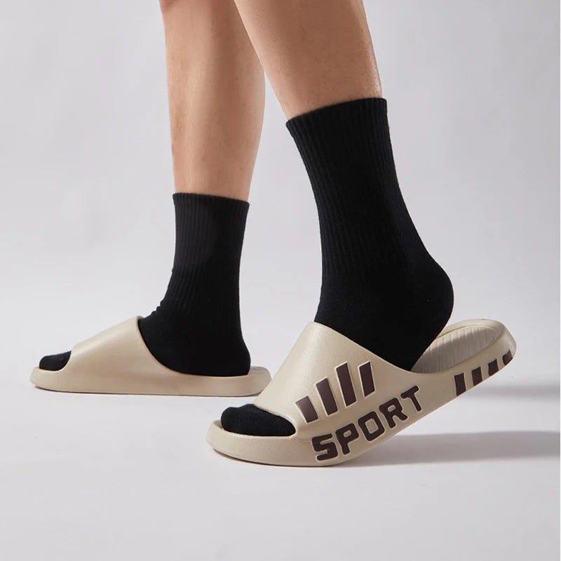 Summer Fashion Slippers For Men Indoor Outdoor Sandals Beach Flip Flop Thick Sole Male Slides Summer Non-Slip Men Shower Slipper - Image 6