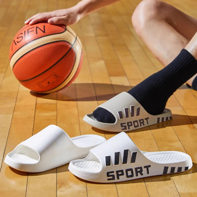 Summer Fashion Slippers For Men Indoor Outdoor Sandals Beach Flip Flop Thick Sole Male Slides Summer Non-Slip Men Shower Slipper - Image 4