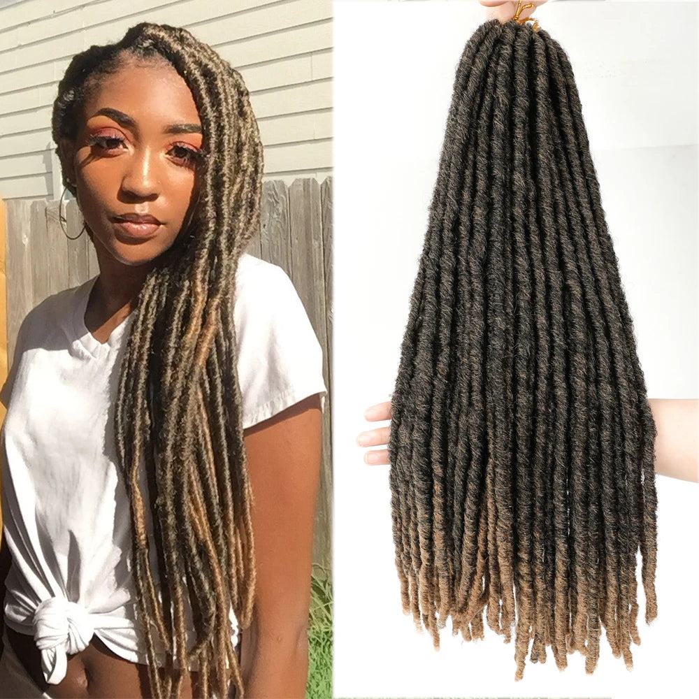 Synthetic Faux Locs Crochet Braids Hair Dreadlocks Knotless Hook Dreads Ombre Color Braiding Hair Extensions For Women X-TRESS - Image 14
