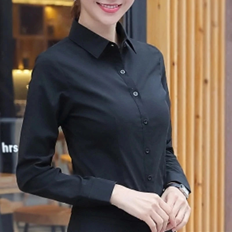 Women Shirts Blouses Women White Shirt Long Sleeve Blouse Female Tops OL Basic Shirt Blouses 2023 Fashion Elegant Woman Clothing - Image 5