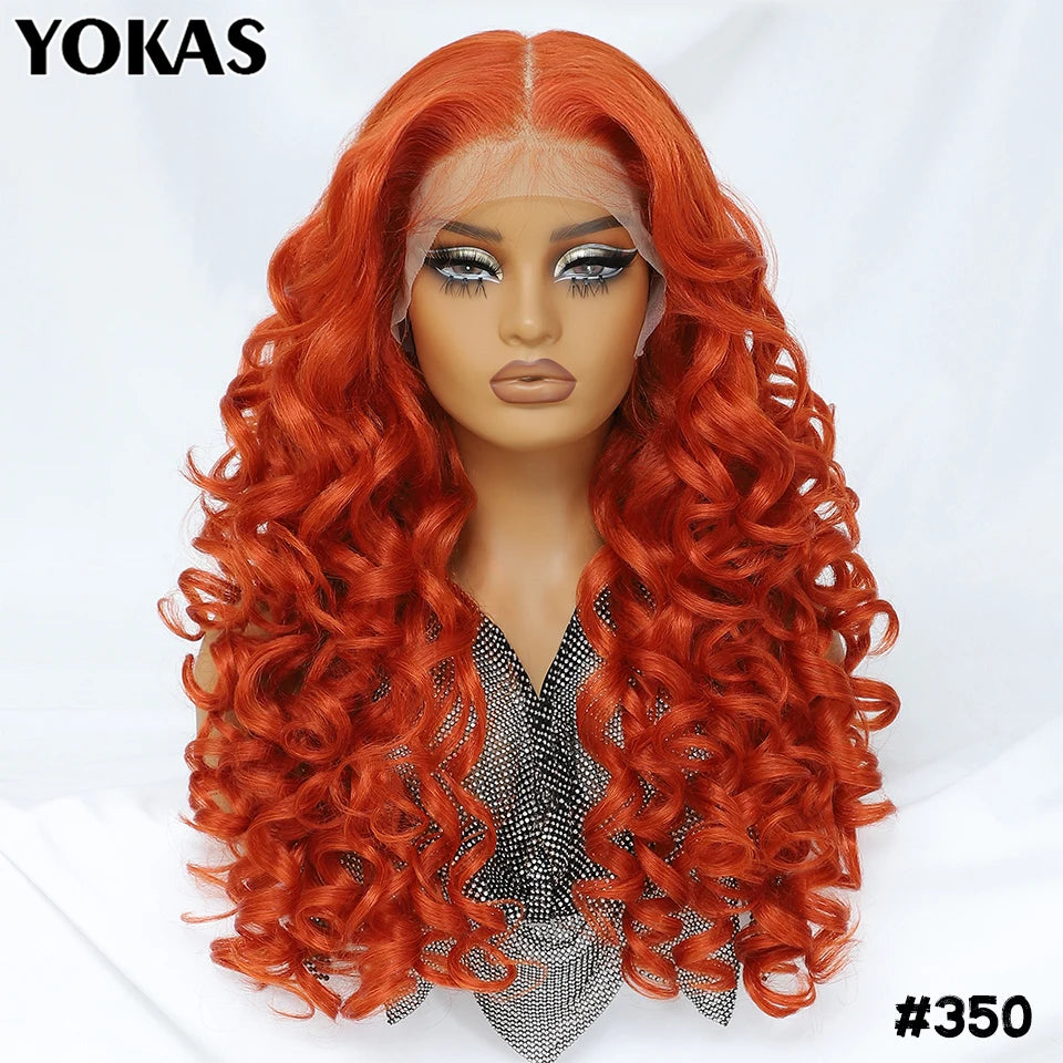 Latisha 13X6 Synthetic Lace Frontal Wig Pre Plucked Lace Front Wig With Baby Hair For Women Curly Highlight Ombre Blonde Female - Image 17