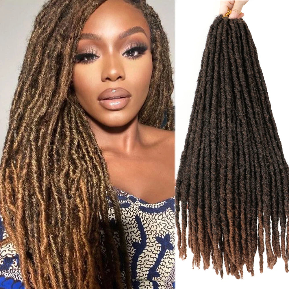 Synthetic Faux Locs Crochet Braids Hair Dreadlocks Knotless Hook Dreads Ombre Color Braiding Hair Extensions For Women X-TRESS - Image 13