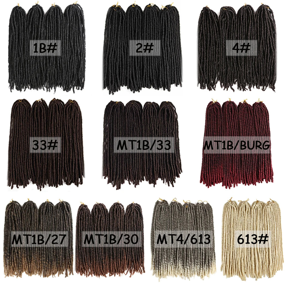 Synthetic Faux Locs Crochet Braids Hair Dreadlocks Knotless Hook Dreads Ombre Color Braiding Hair Extensions For Women X-TRESS - Image 6