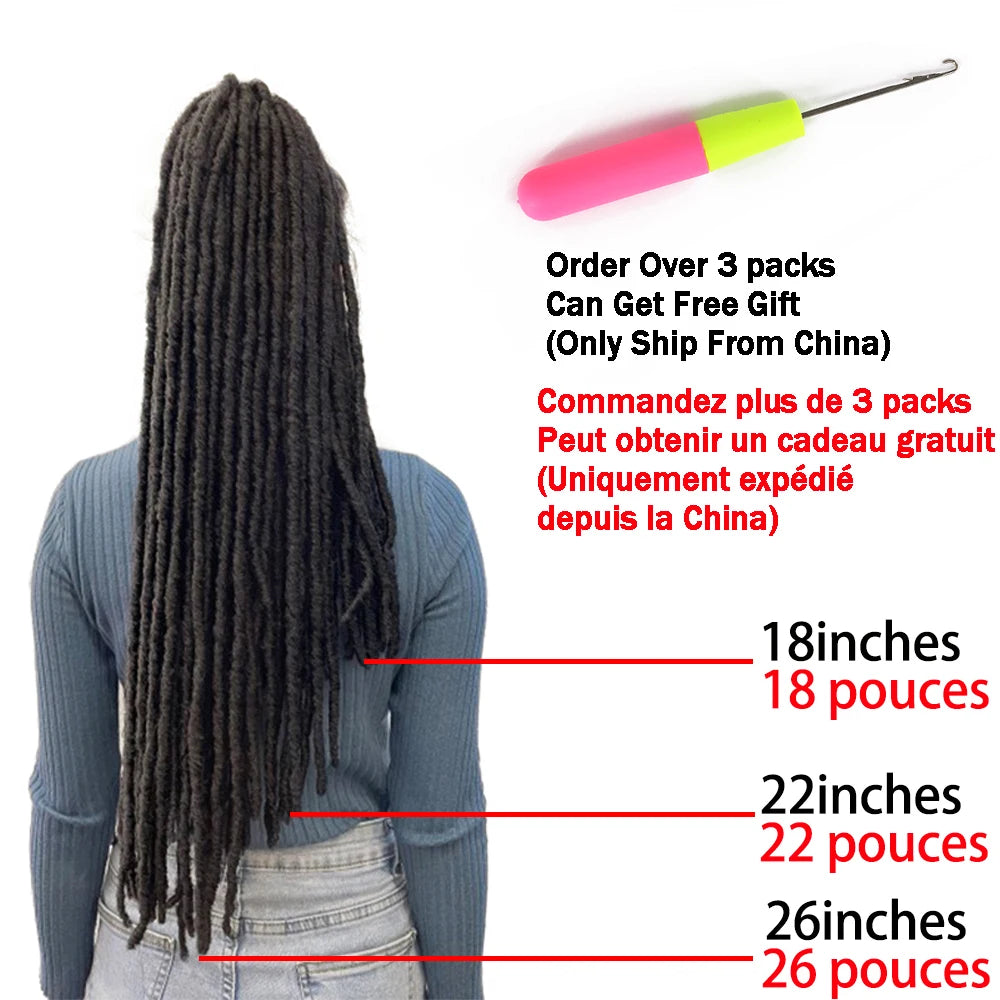 Synthetic Faux Locs Crochet Braids Hair Dreadlocks Knotless Hook Dreads Ombre Color Braiding Hair Extensions For Women X-TRESS - Image 3