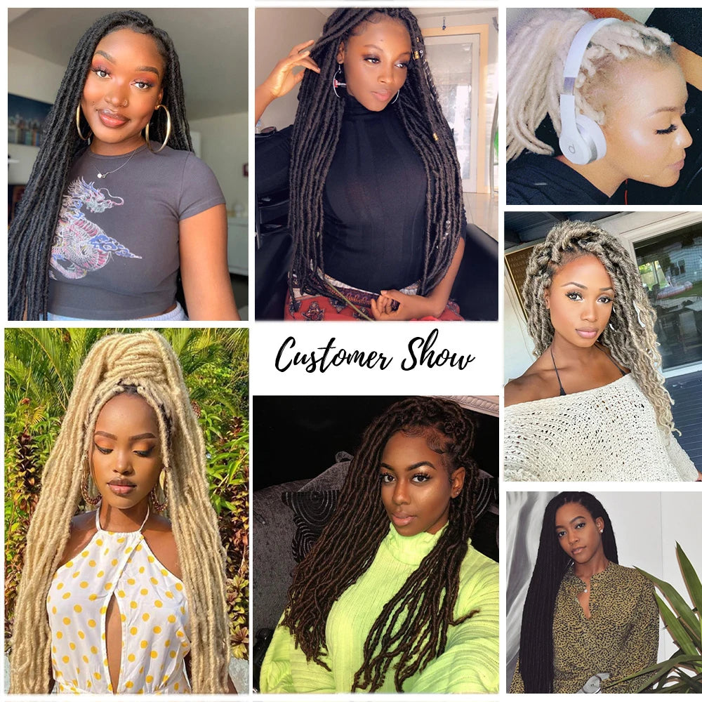 Synthetic Faux Locs Crochet Braids Hair Dreadlocks Knotless Hook Dreads Ombre Color Braiding Hair Extensions For Women X-TRESS - Image 4