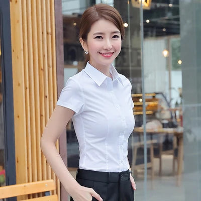 Women Shirts Blouses Women White Shirt Long Sleeve Blouse Female Tops OL Basic Shirt Blouses 2023 Fashion Elegant Woman Clothing - Image 9