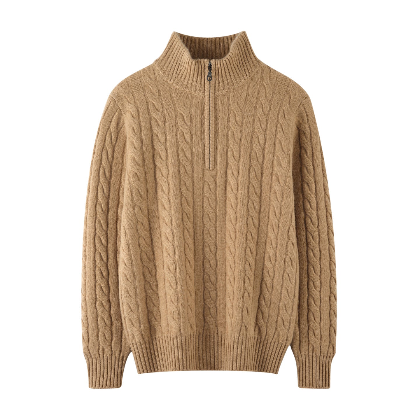 Versatile Casual Half-Neck Thermal Sweater In Pure Cashmere - Image 5