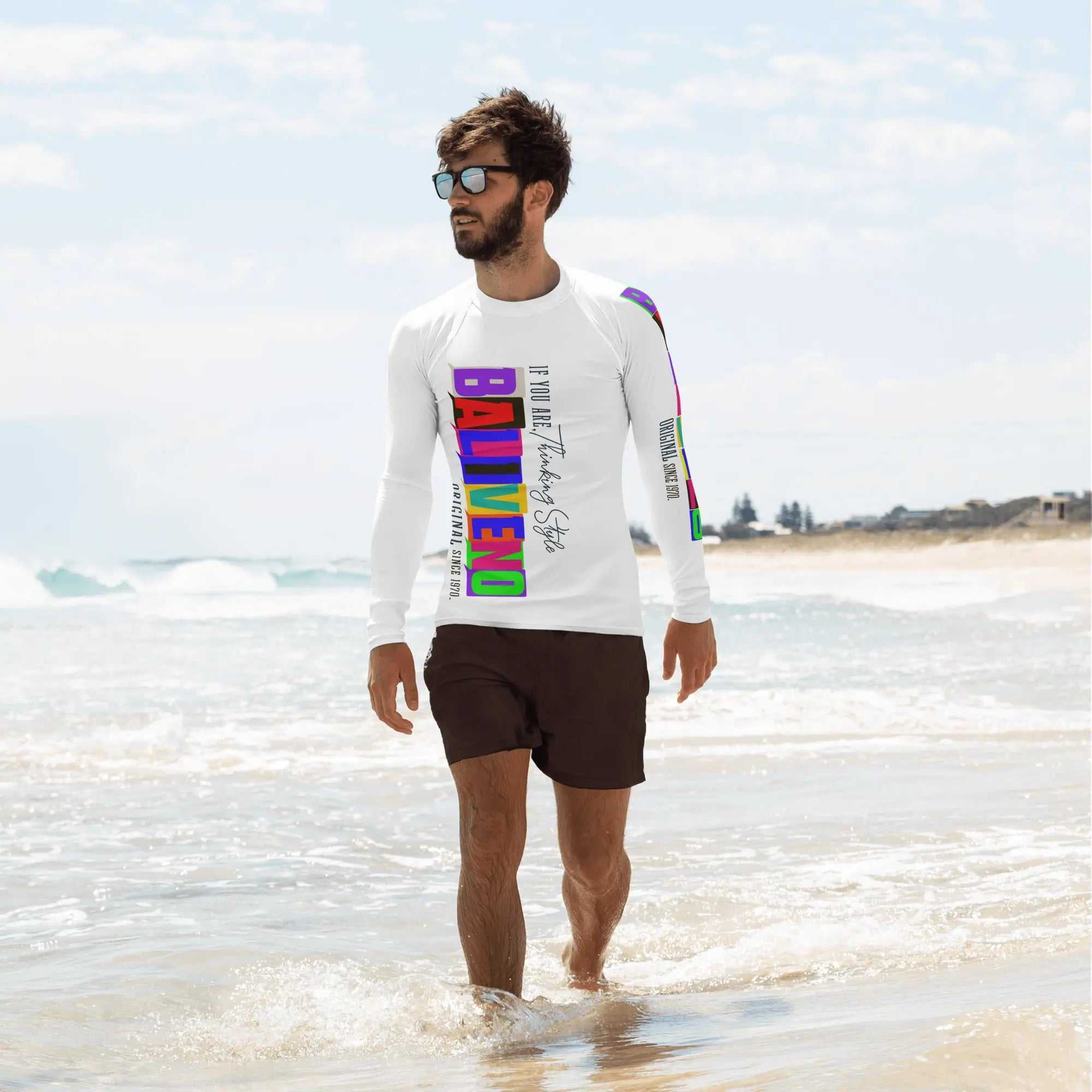 Baliveno Men's Rash GuardBaliveno Men's Rash GuardStay protected from the sun's harmful rays in the Baliveno Men's UPF 50+ Sun Protection Compression Rash Guard. This athletic fitted rashguard shirt provides UVA/UVB[Bal]