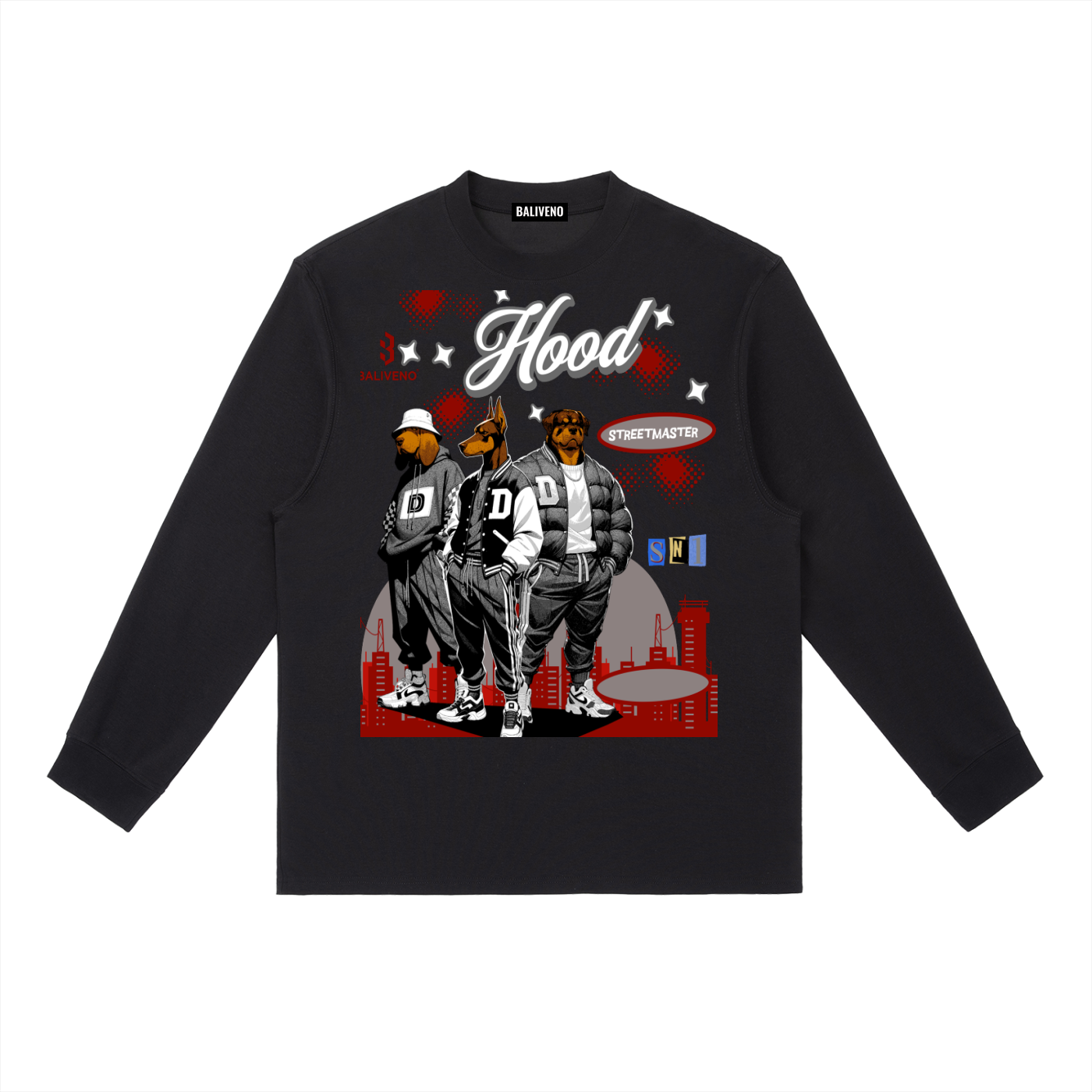 Baliveno Essential Crewneck Long-Sleeve T-Shirt