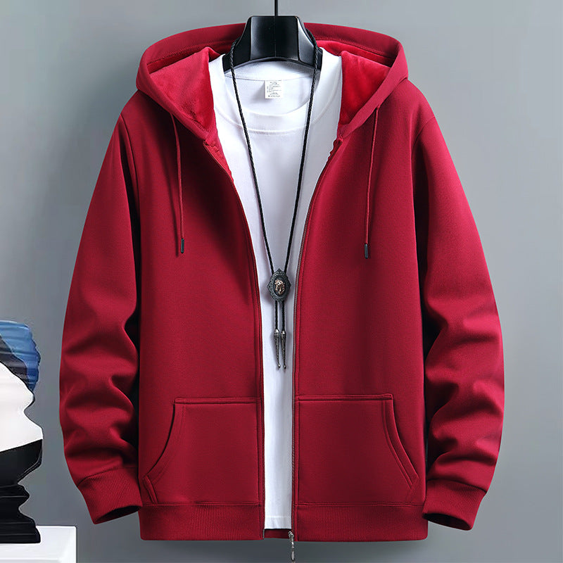 Mens Loose-Fit Hooded Cardigan Sweater For FallWinter - Image 2