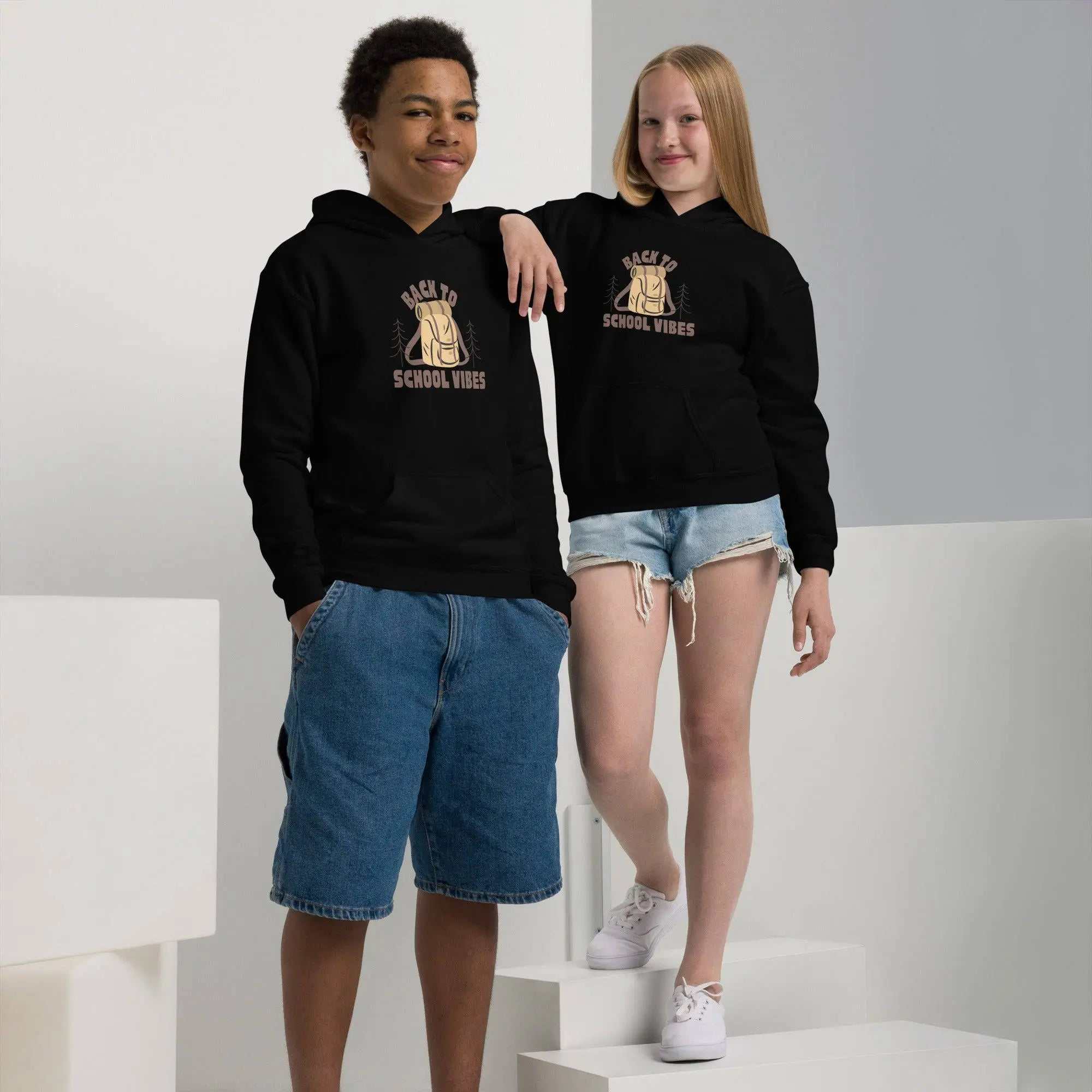 Back To School VibesBack To School Vibes HoodieKeep kids warm and comfortable all school year long with the Back To School Vibes Kids Hoodie. This durable yet soft youth hoodie is built for busy, active children [Bal]