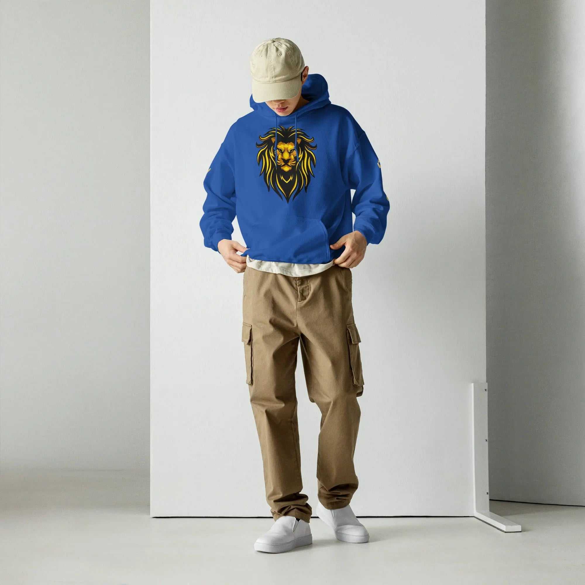 Baliveno Lion HoodieBaliveno Lion HoodieStay cozy and stylish with the ultra-soft Baliveno Lion Graphic Printed Lightweight Pullover Hoodie Sweatshirt. This casual pullover features an eye-catching lion gr[Bal]
