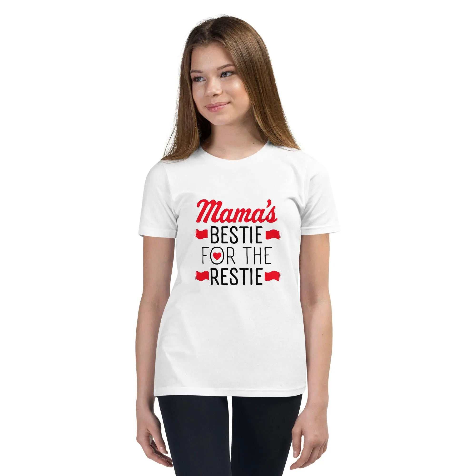 Mama's BestieMama's Bestie For The Restie T-ShirtIntroducing our Mama's Bestie For The Restie T-Shirt, the perfect addition to any youngster's wardrobe. Crafted with care from 100% combed and ring-spun cotton, this[Bal]