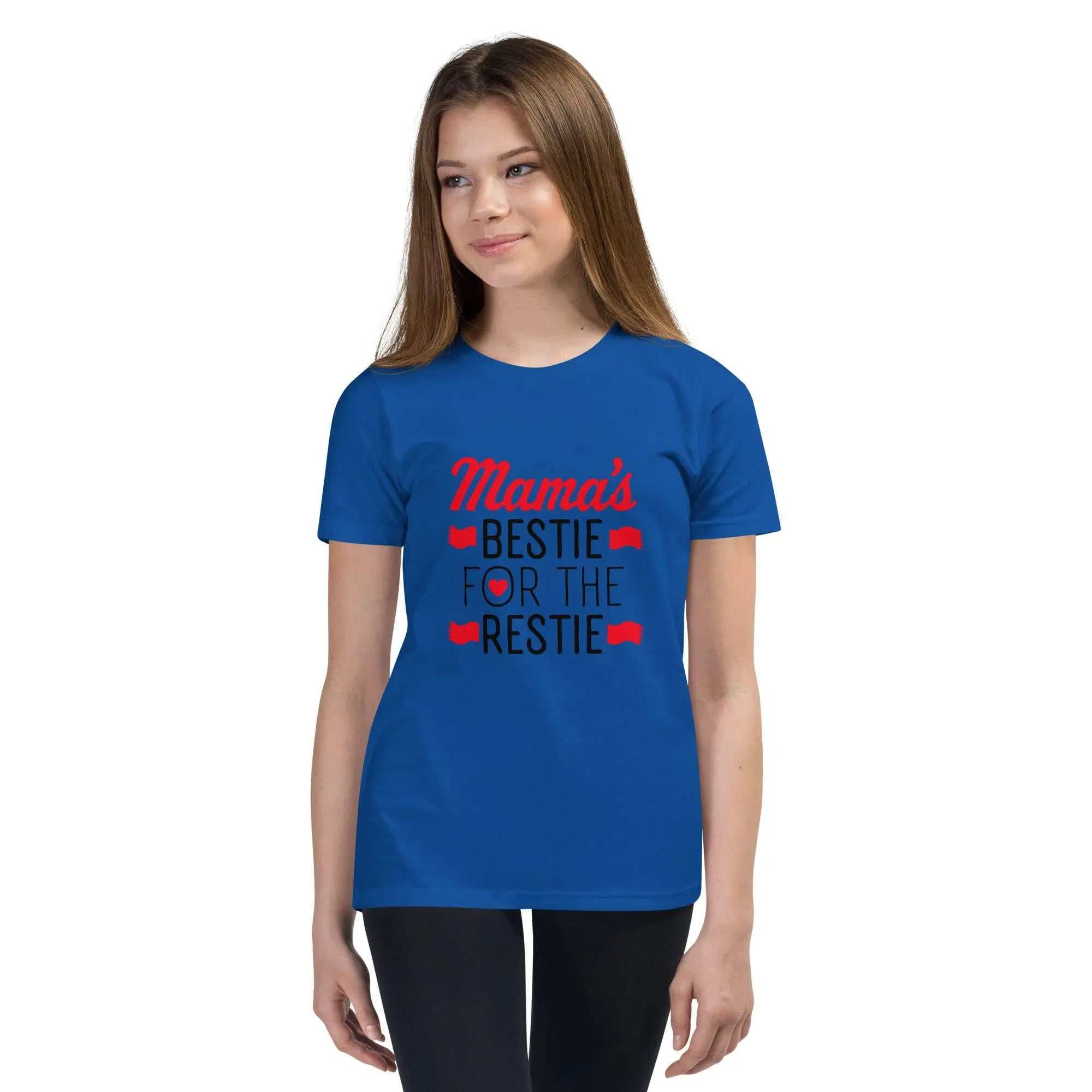 Mama's BestieMama's Bestie For The Restie T-ShirtIntroducing our Mama's Bestie For The Restie T-Shirt, the perfect addition to any youngster's wardrobe. Crafted with care from 100% combed and ring-spun cotton, this[Bal]