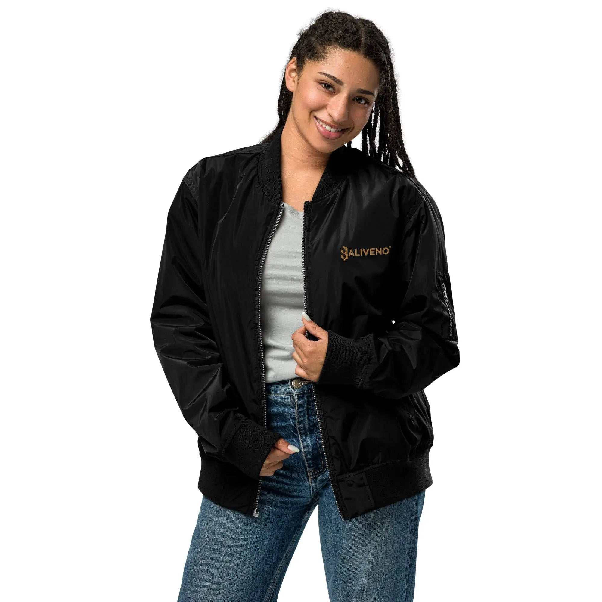Baliveno PremiumBaliveno Premium recycled bomber jacketElevate your outerwear game with the Baliveno Premium Recycled Bomber Jacket - a timeless classic crafted with sustainability and style in mind.
Made entirely from 1[Bal]