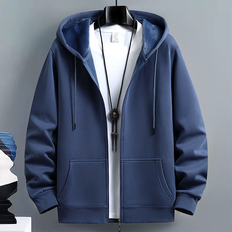 Mens Loose-Fit Hooded Cardigan Sweater For FallWinter - Image 7