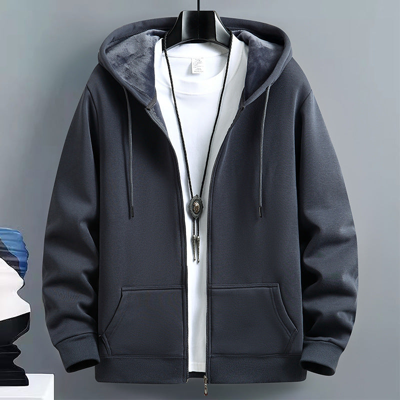 Mens Loose-Fit Hooded Cardigan Sweater For FallWinter - Image 8